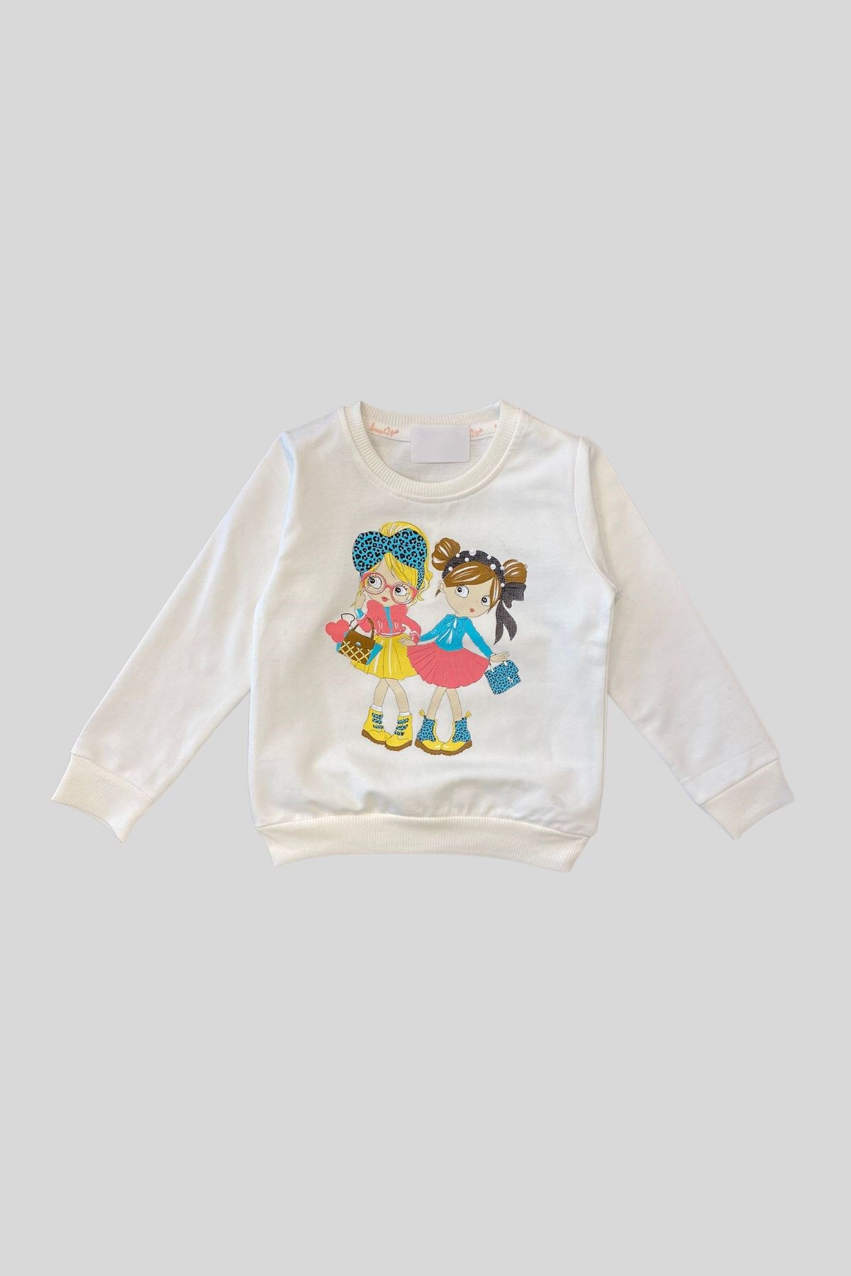 2-6 Yaş Kız Çocuk Sweat Ekru