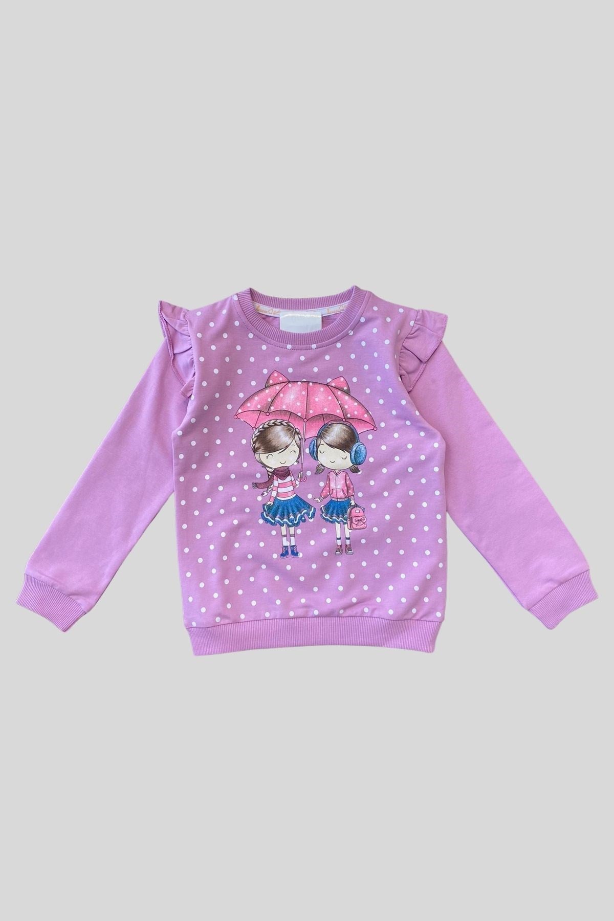 2-6 Yaş Kız Çocuk Sweat Lila