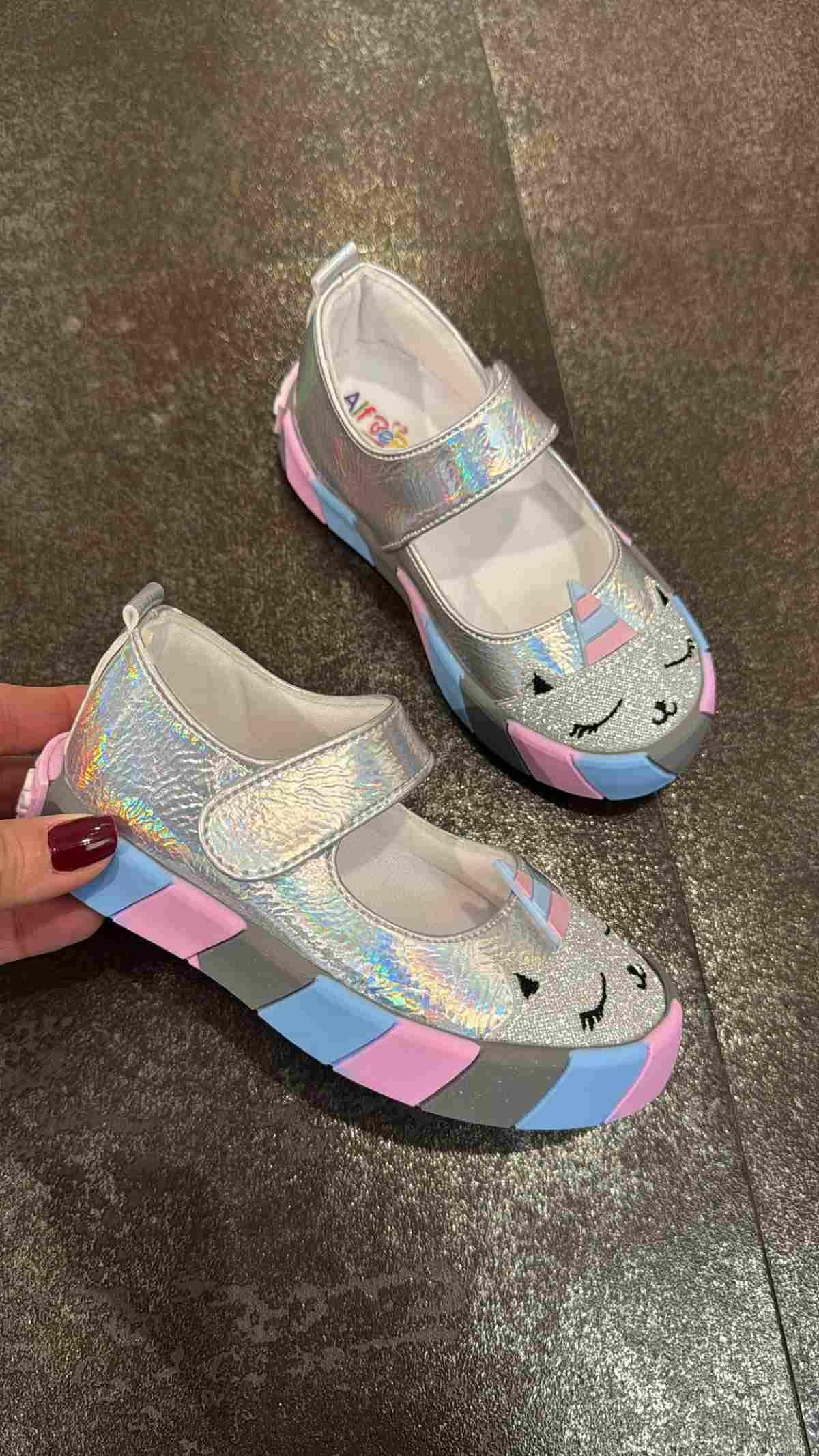 21-30 Numara Kız Çocuk Unicorn Babet Sneaker