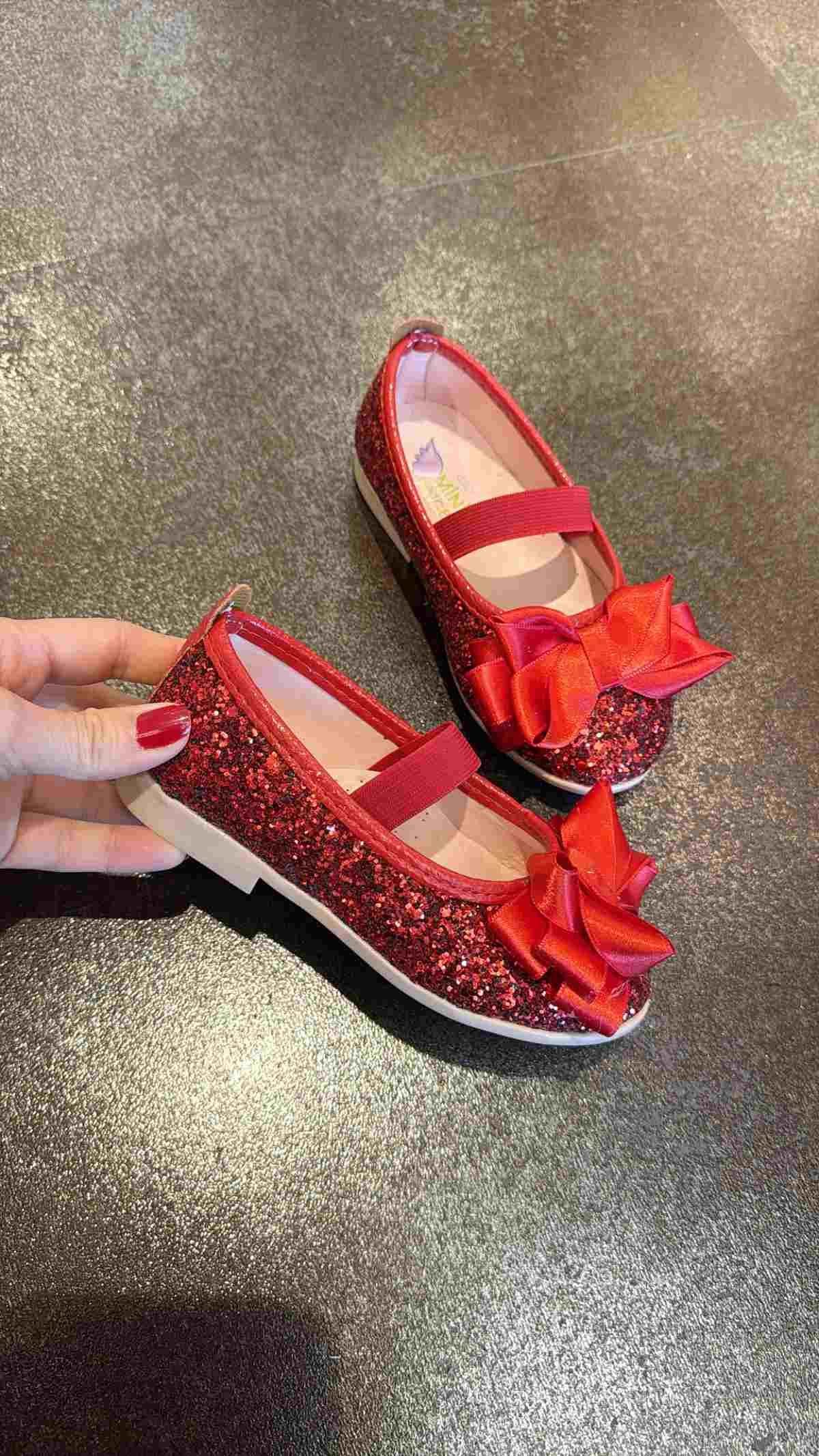 23-30 Numara Kız Çocuk Taşlı Babet