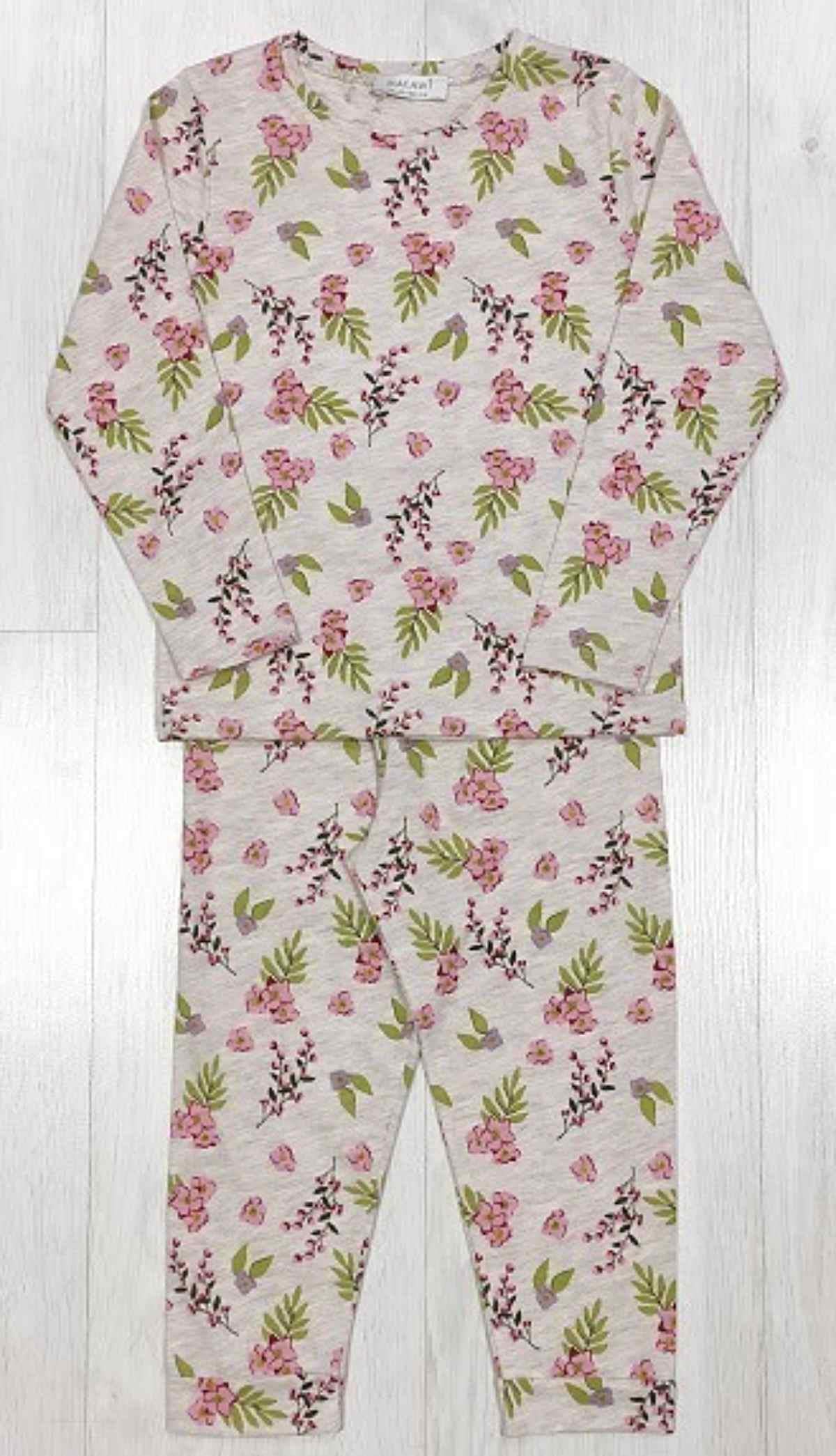 3-7 Yaş Kız Çocuk Desenli Pijama Takımı
