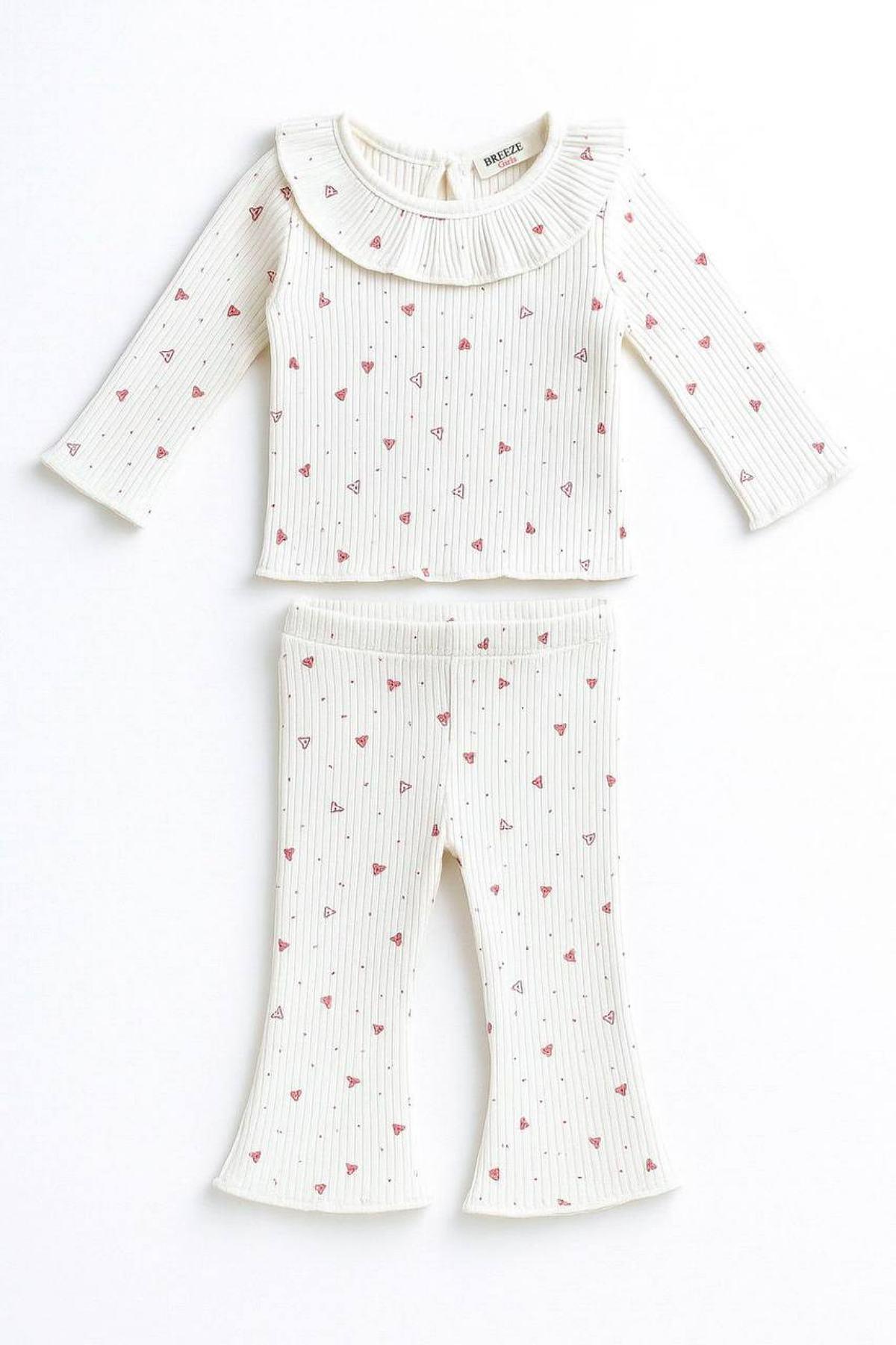 3-7 Yaş Kız Çocuk Kalpli Takım