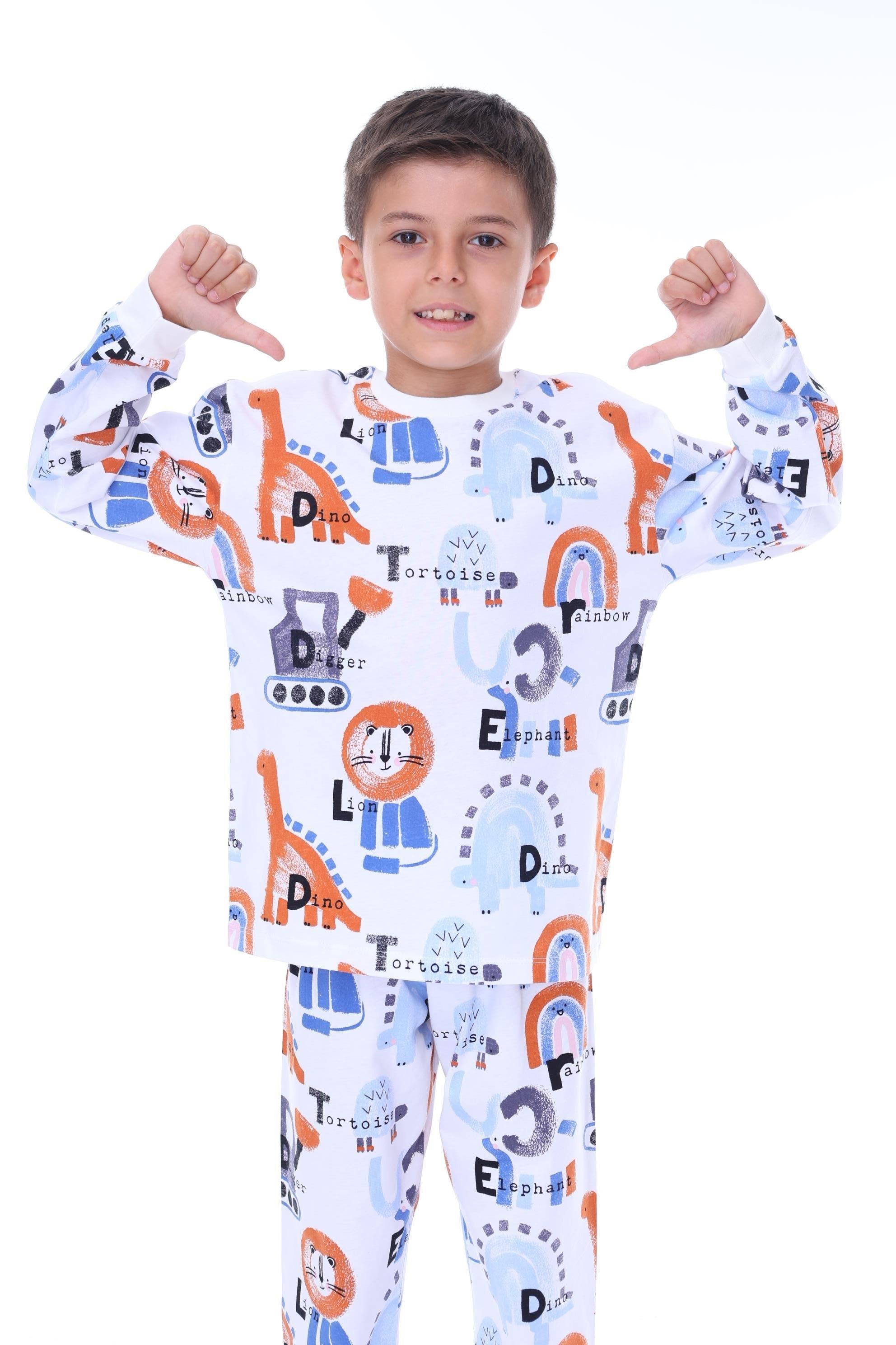 3-8 Yaş Erkek Çocuk Tortoise Pijama Takım