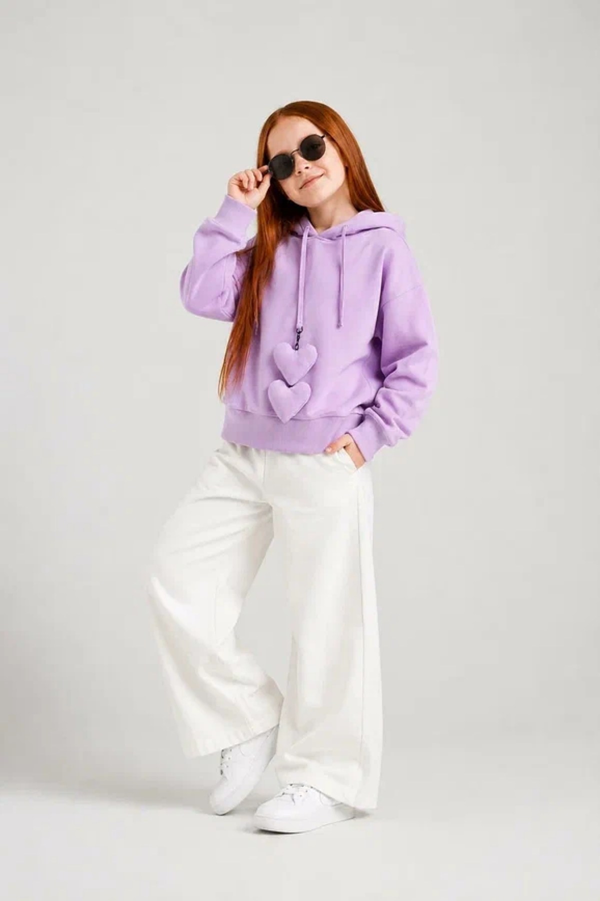 3-8 Yaş Kız Çocuk Aksesuarlı Sweat