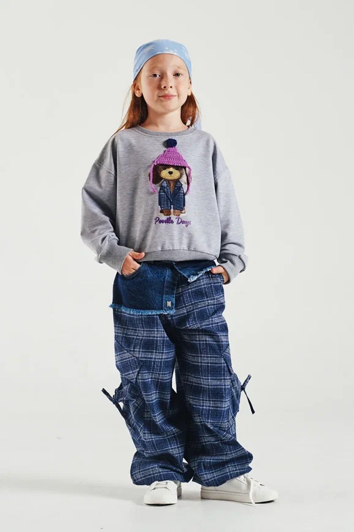 3-8 Yaş Kız Çocuk Baskılı Sweat