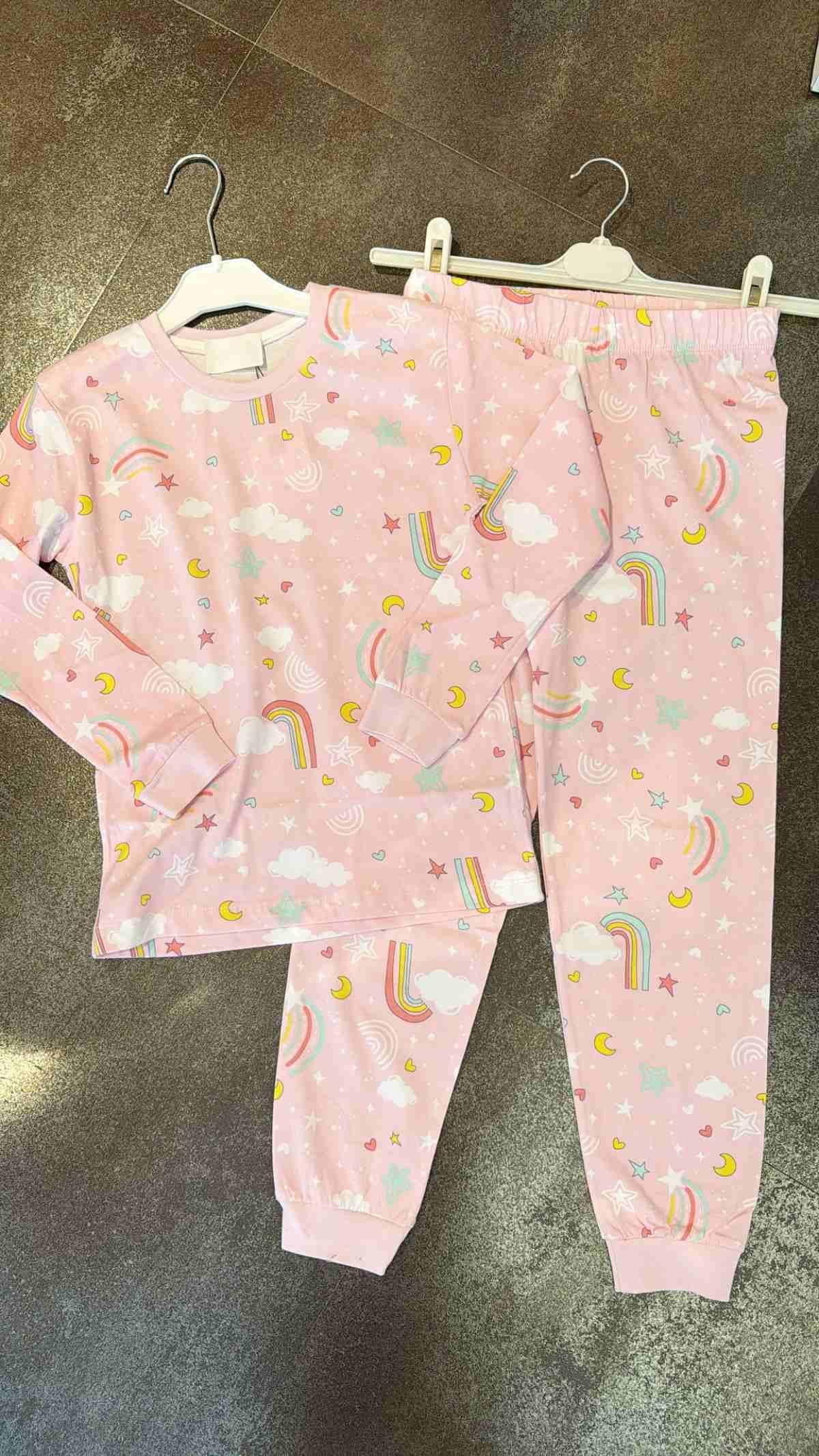 3-8 Yaş Kız Çocuk Bulut Pijama Takım