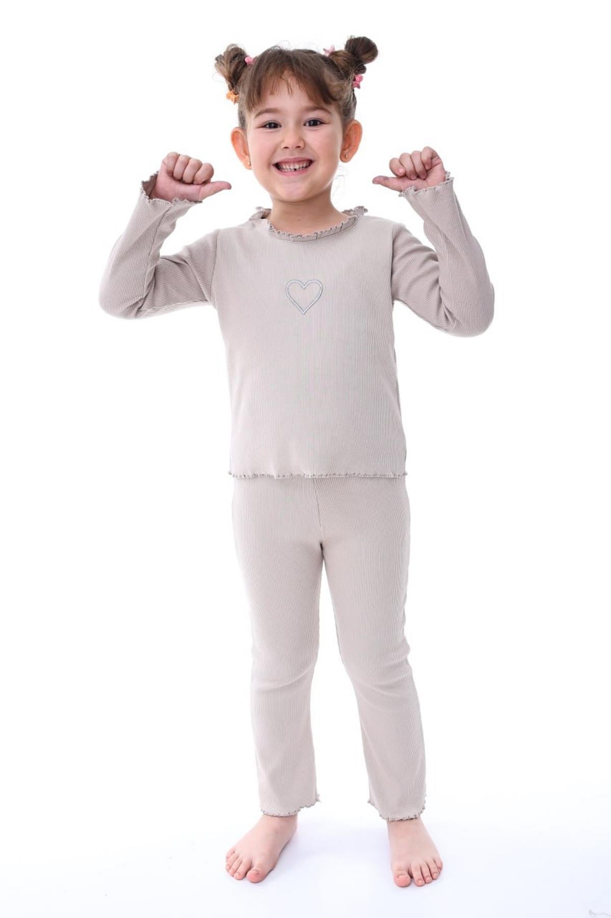 3-8 Yaş Kız Çocuk Fitilli Takım