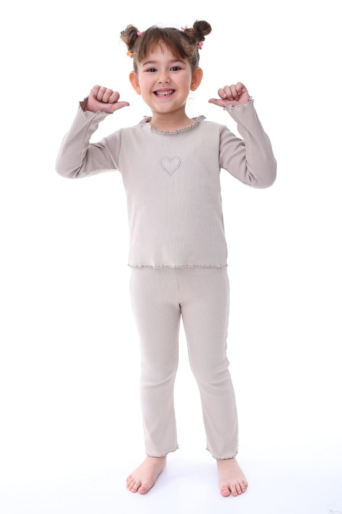 3-8 Yaş Kız Çocuk Fitilli Takım