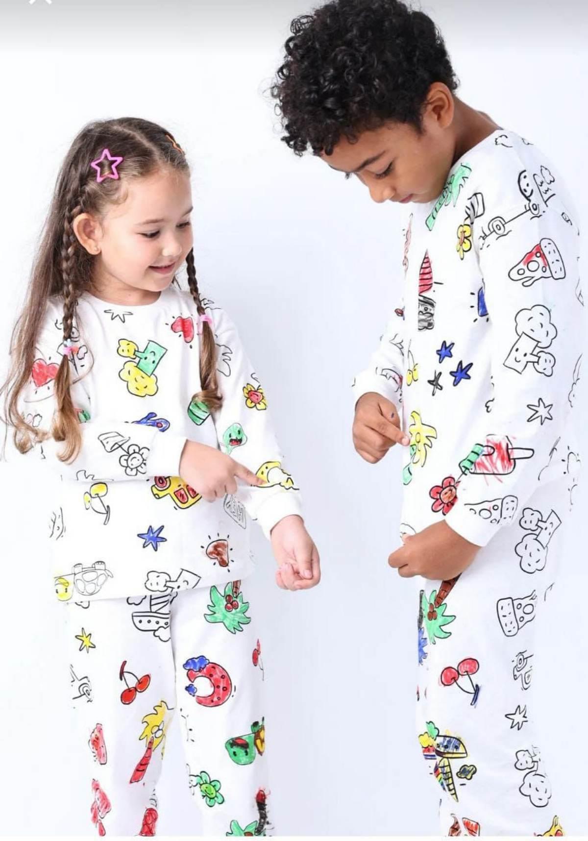 3-8 Yaş Unisex Boyamalı Takım