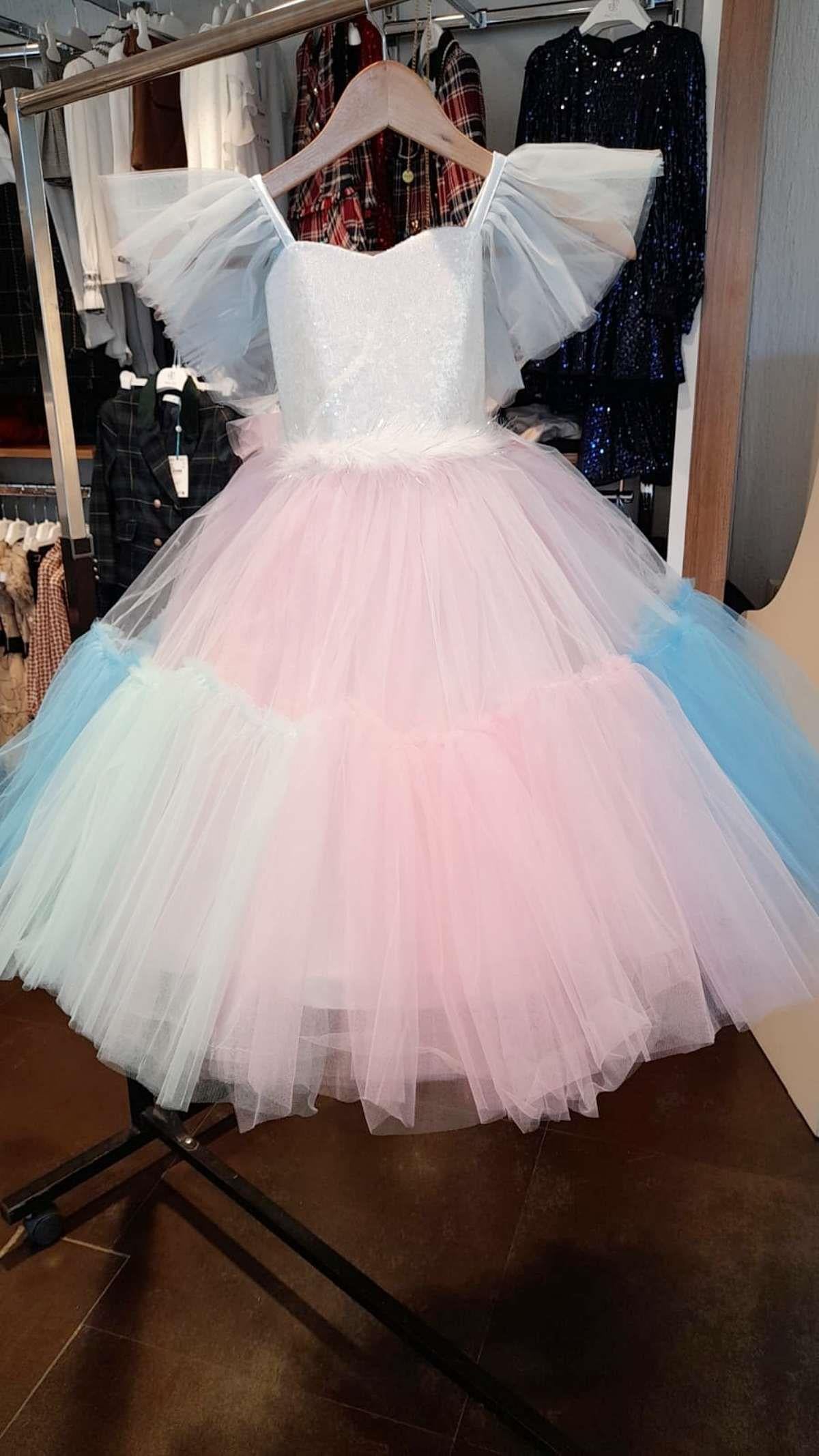 3-9 Yaş Kız Çocuk Rankli Abiye