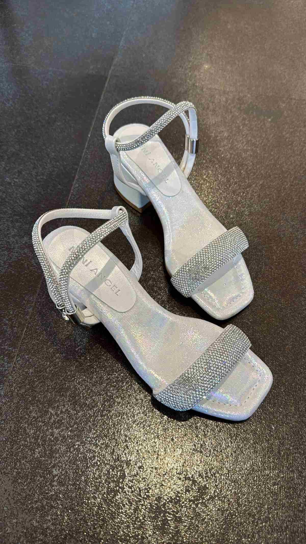 31-36 Numara Kız Çocuk Taşlı Topuklu Ayakkabı