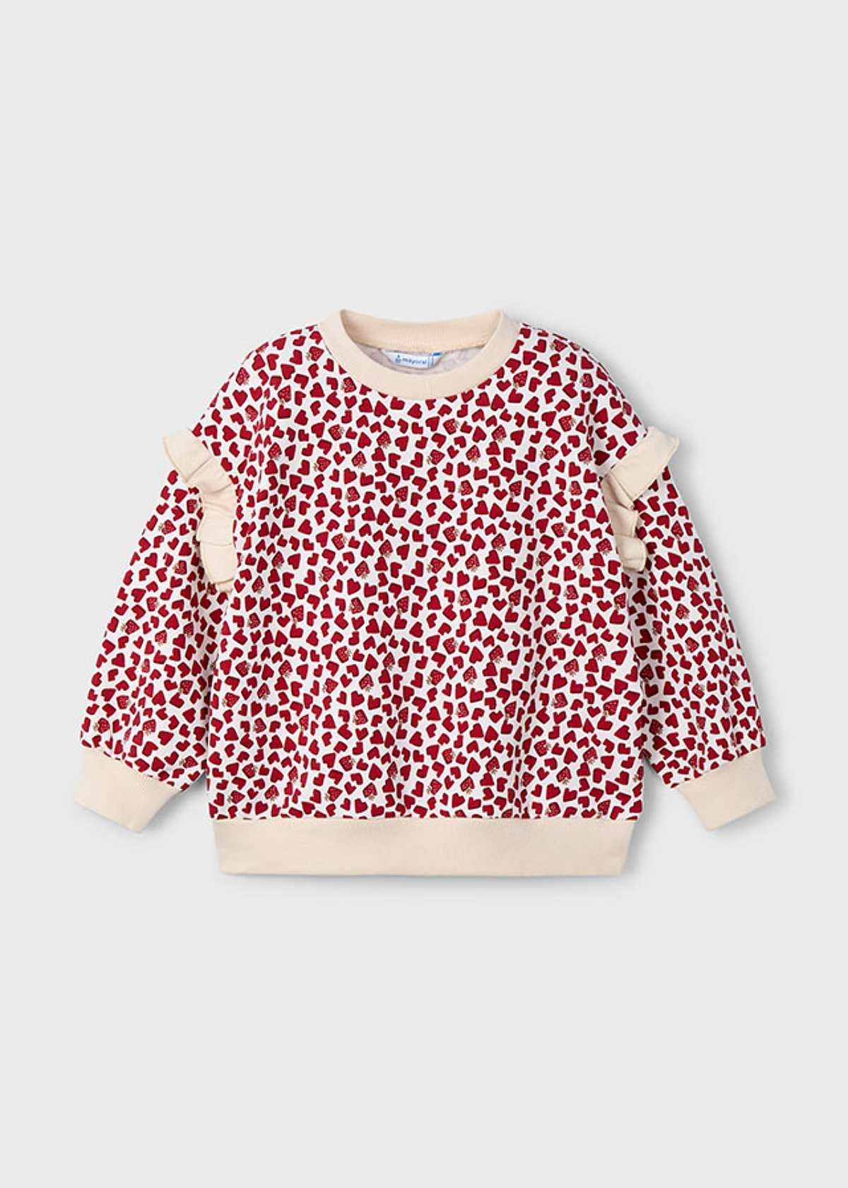 4-10 Yaş Kız Çocuk Desenli Sweat