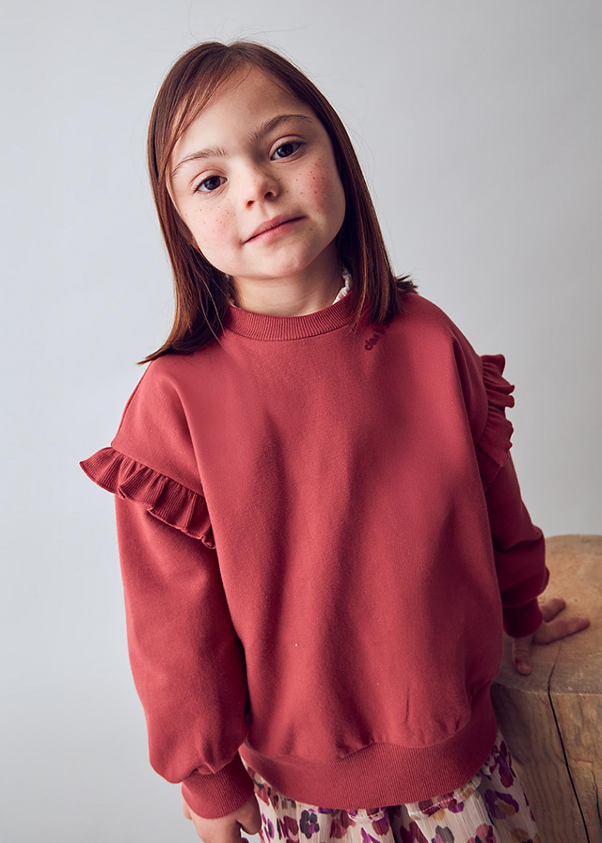 4-10 Yaş Kız Çocuk Desenli Sweat