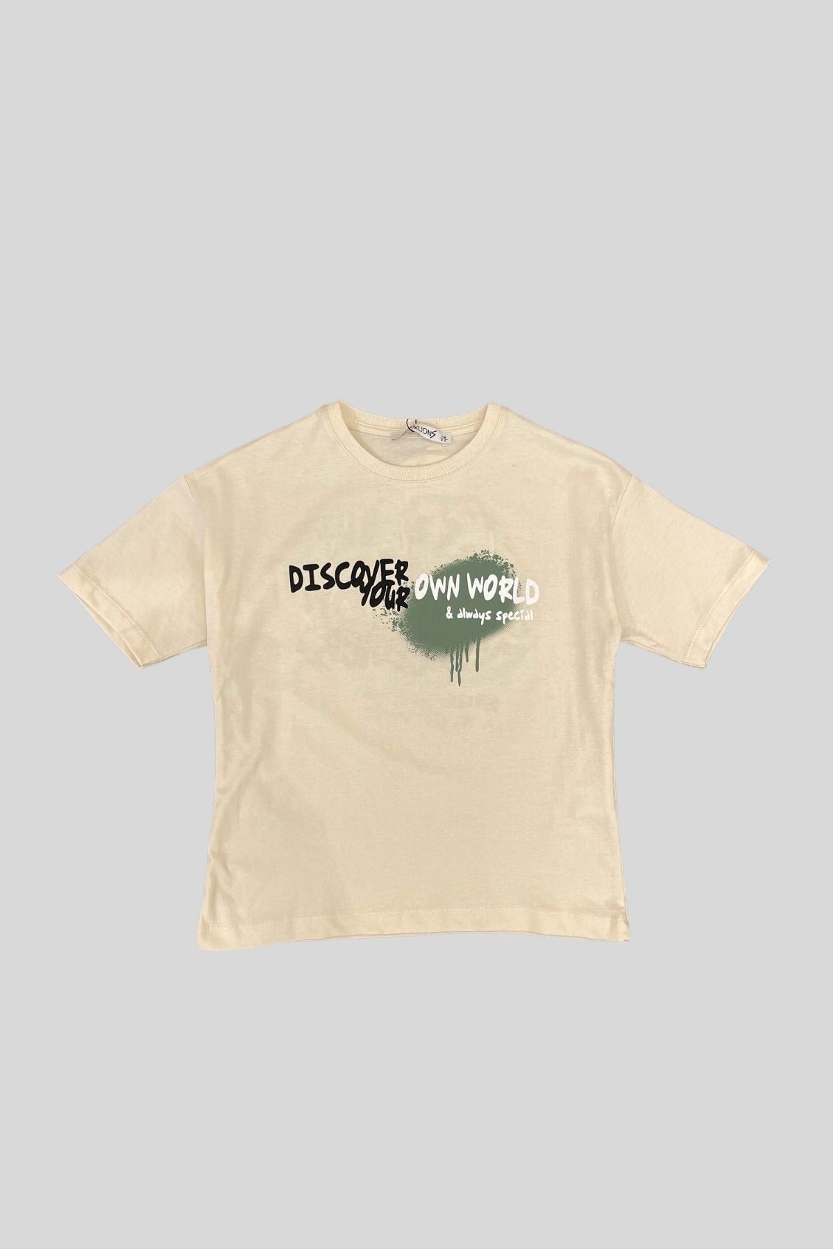 4-14 YAŞ ERKEK ÇOCUK BASKILI T-SHIRT BEJ-HAKİ
