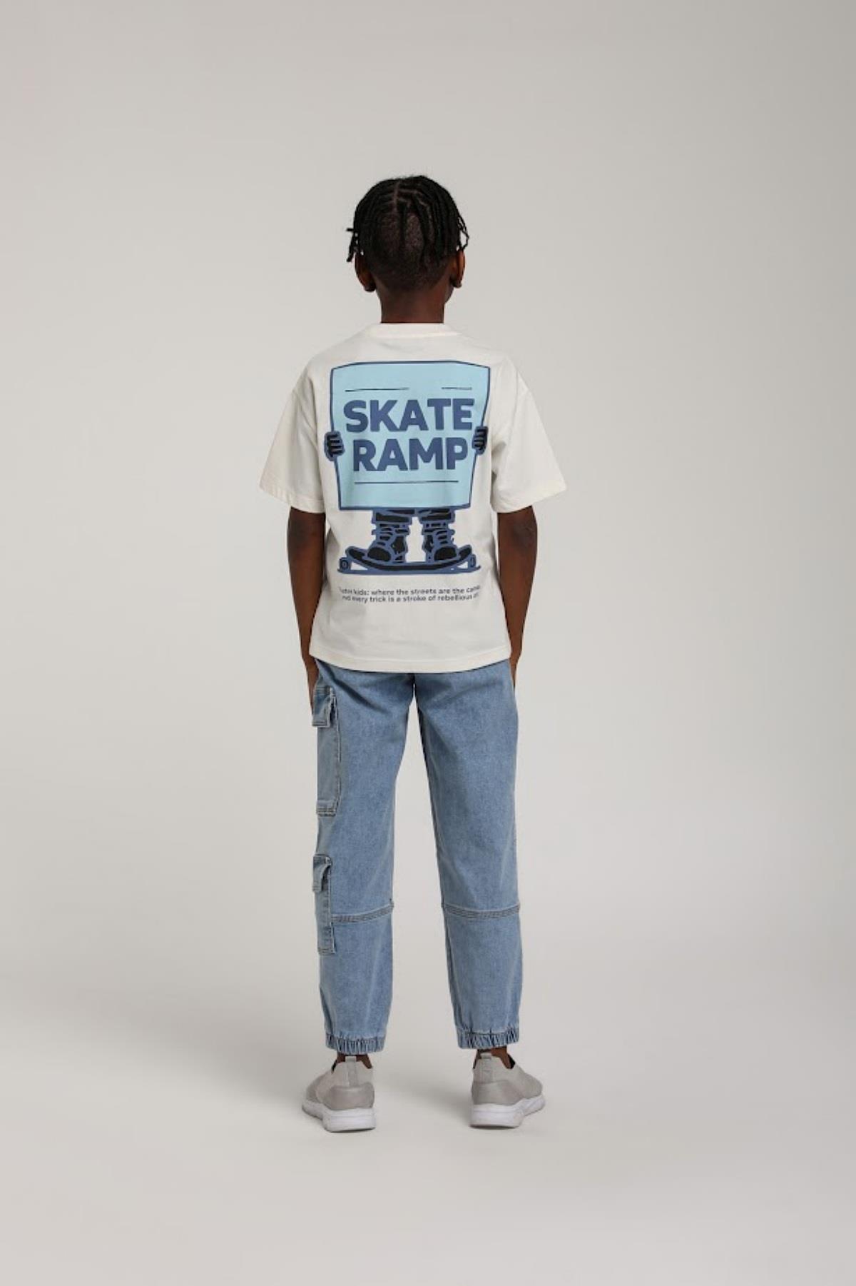 4-14 Yaş Erkek Çocuk Skate Tişört
