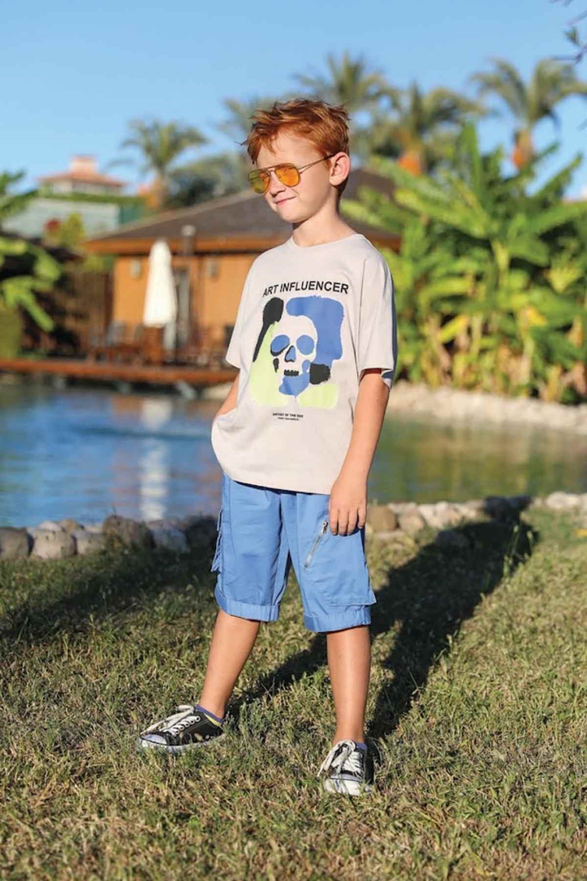 4-14 YAŞ ERKEK ÇOCUK TSHIRT GRİ
