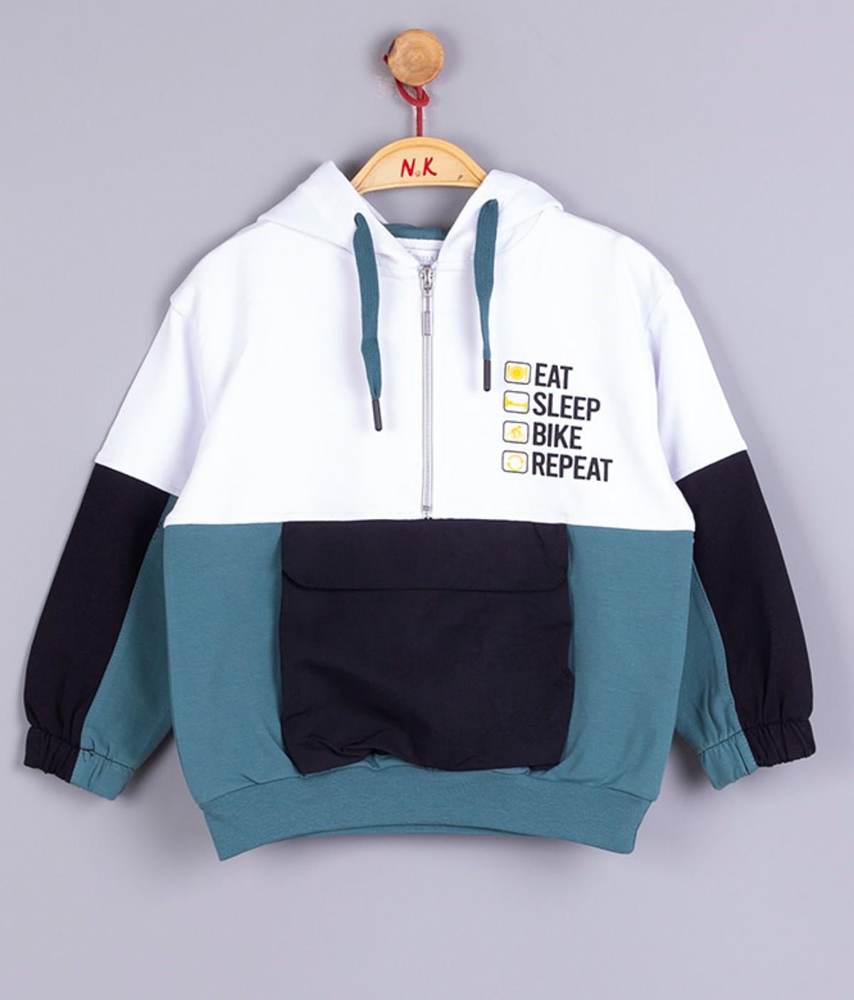 4-8 Yaş Erkek Çocuk Torba Cepli Sweat