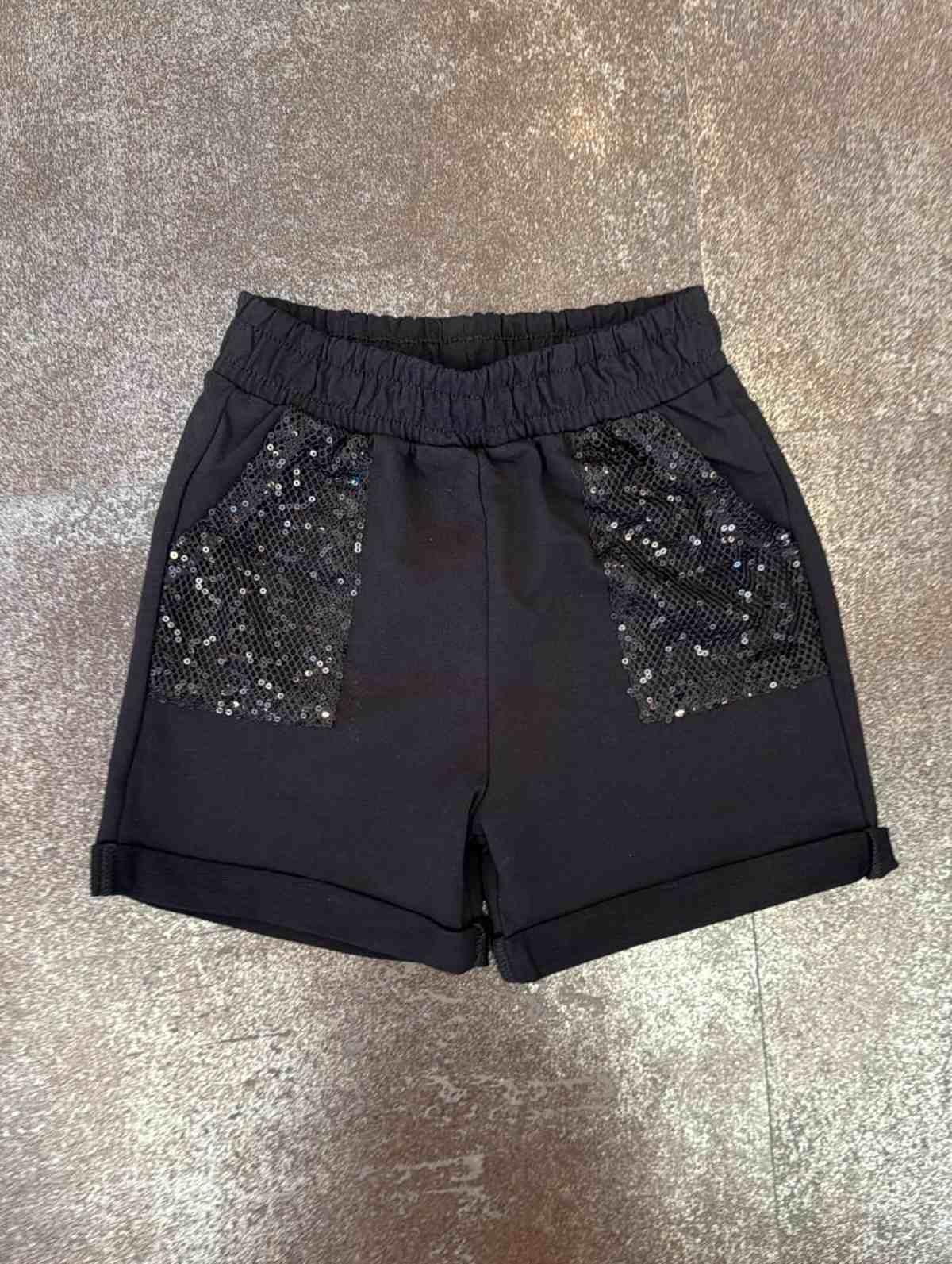 5-14 Yaş Kız Çocuk Cepleri Pullu Şort