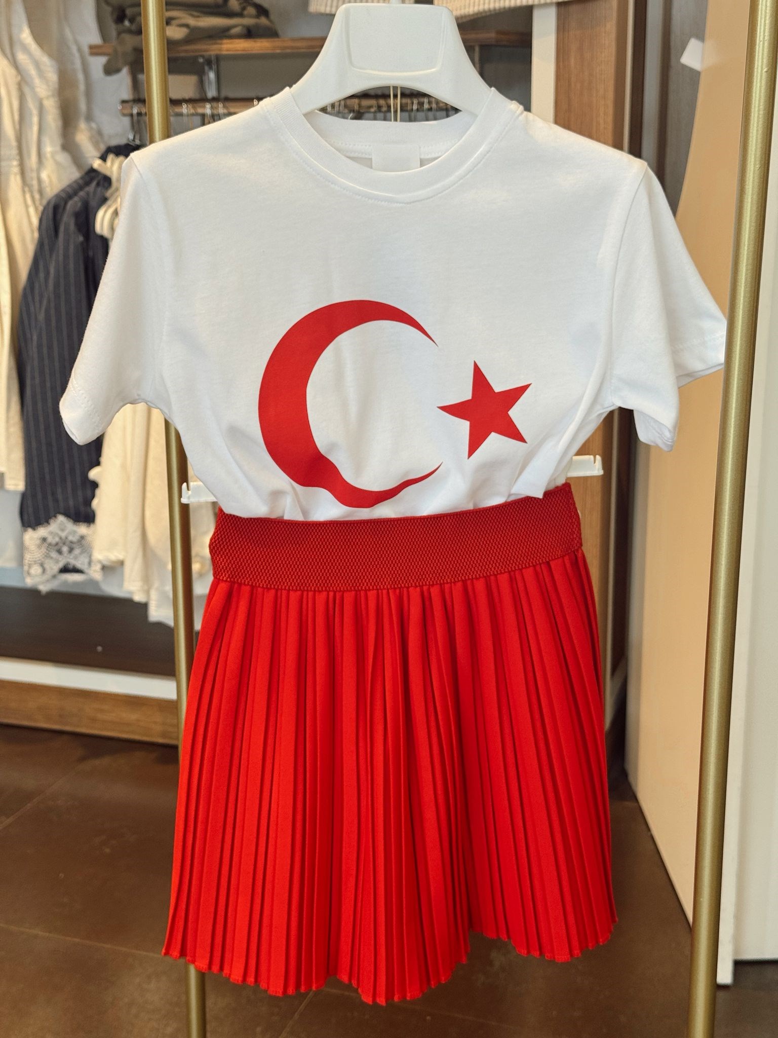 5-14 Yaş Kız Çocuk Etek Kırmızı