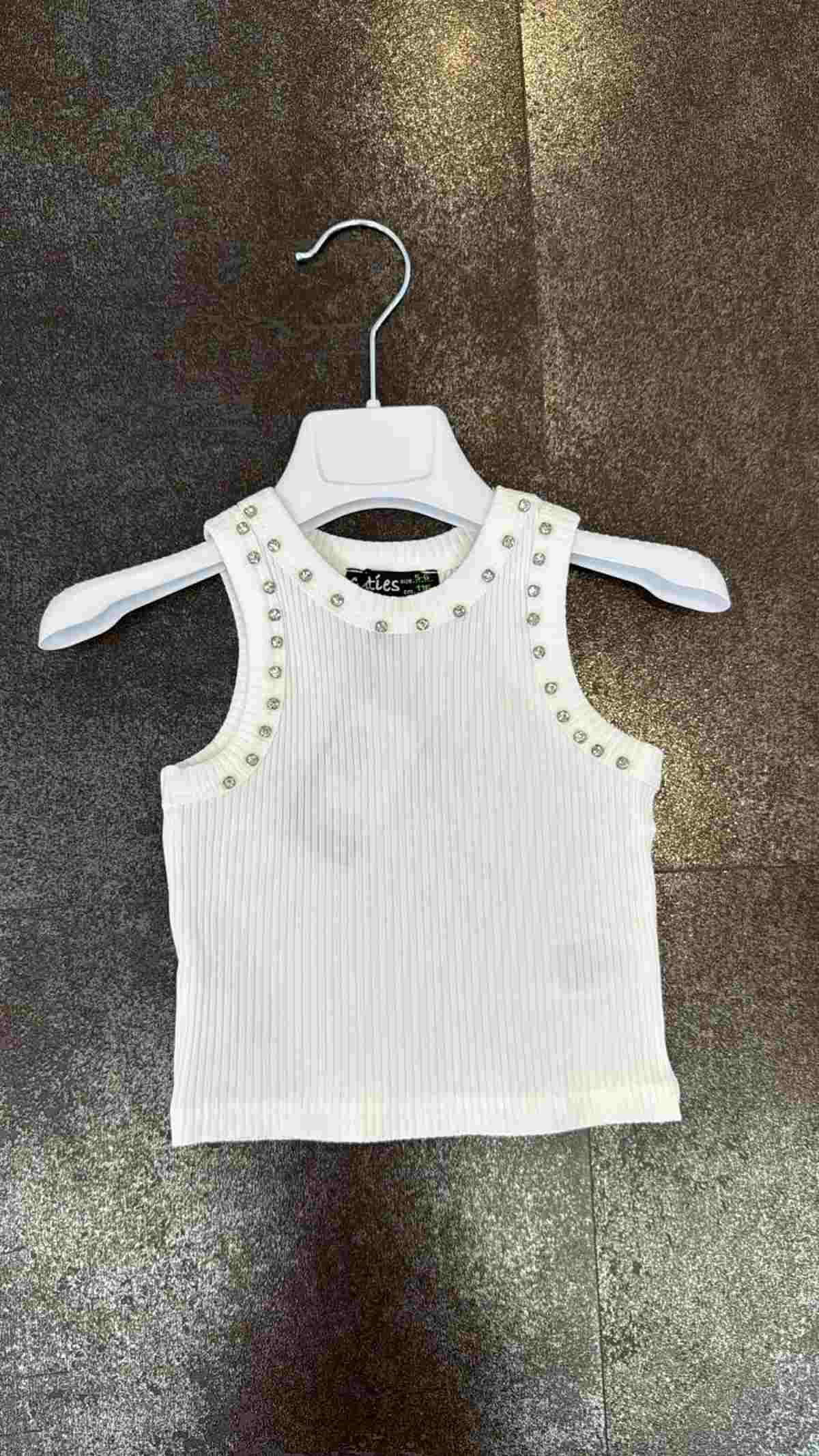 5-14 Yaş Kız Çocuk Taşlı Krop