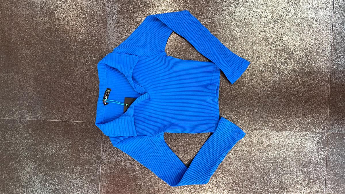 5-14 Yaş Kız Kaşkorse Polo Yaka Body Saks