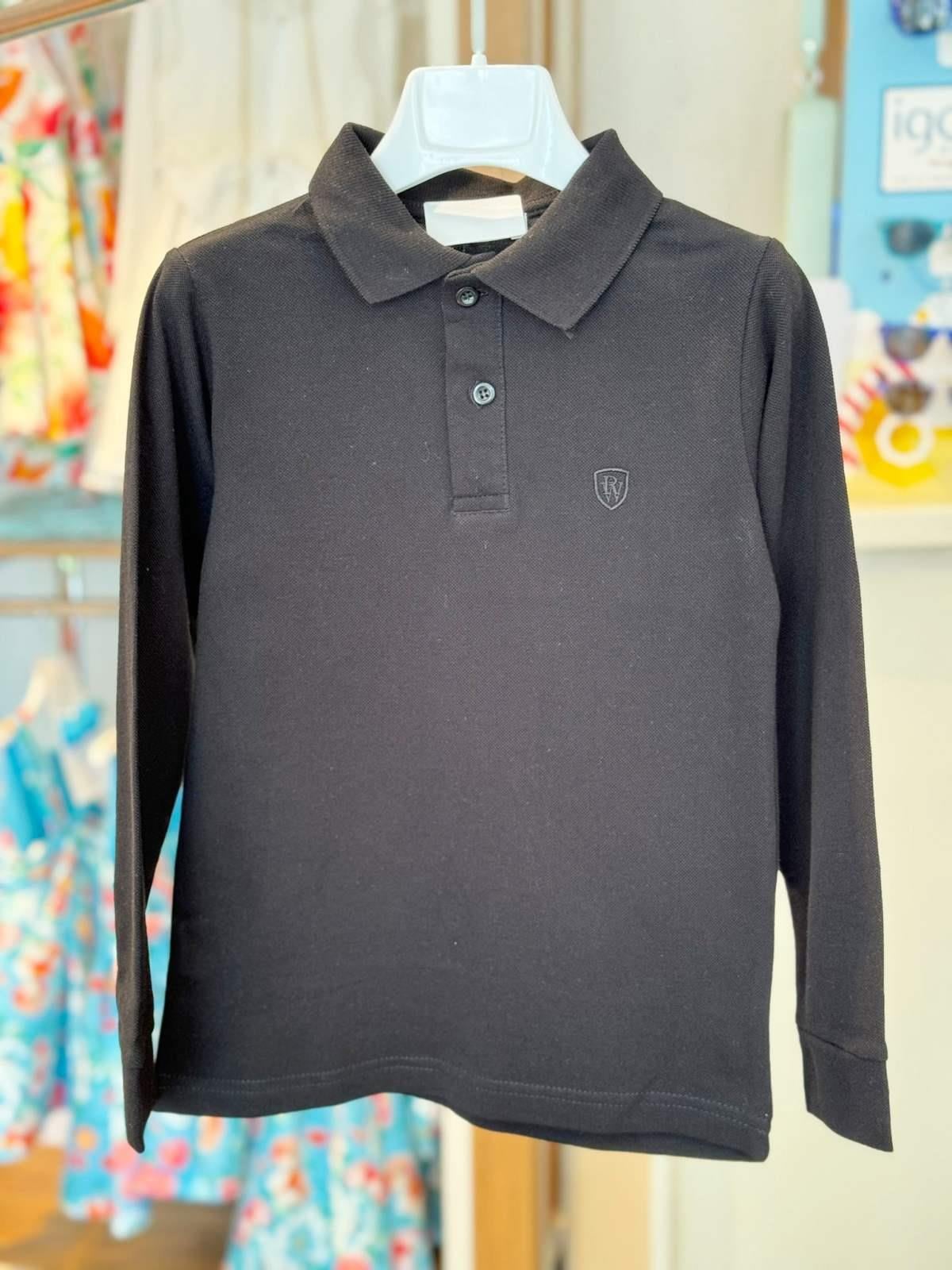 5-14 Yaş Unisex Uzun Kollu Polo Yaka Tişört