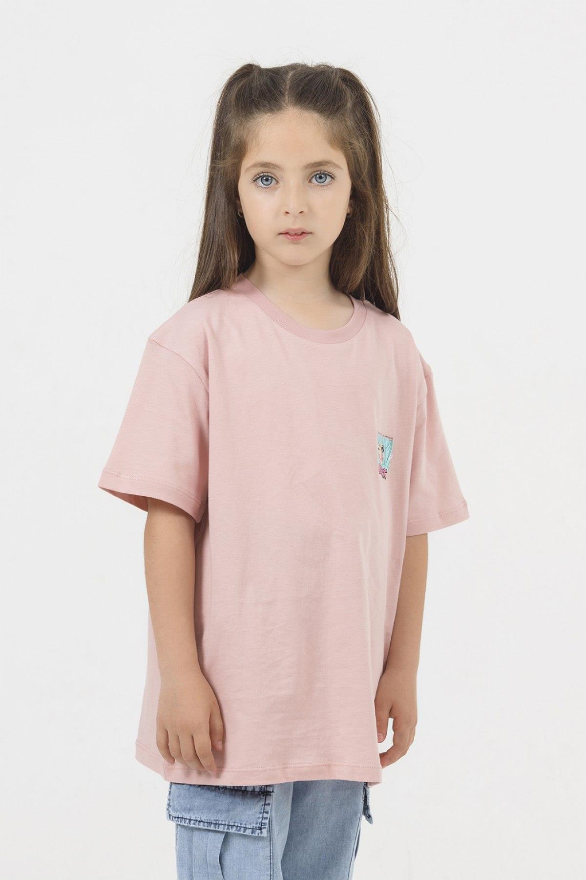 6-11 Yaş Kız Çocuk Oversize Tişört