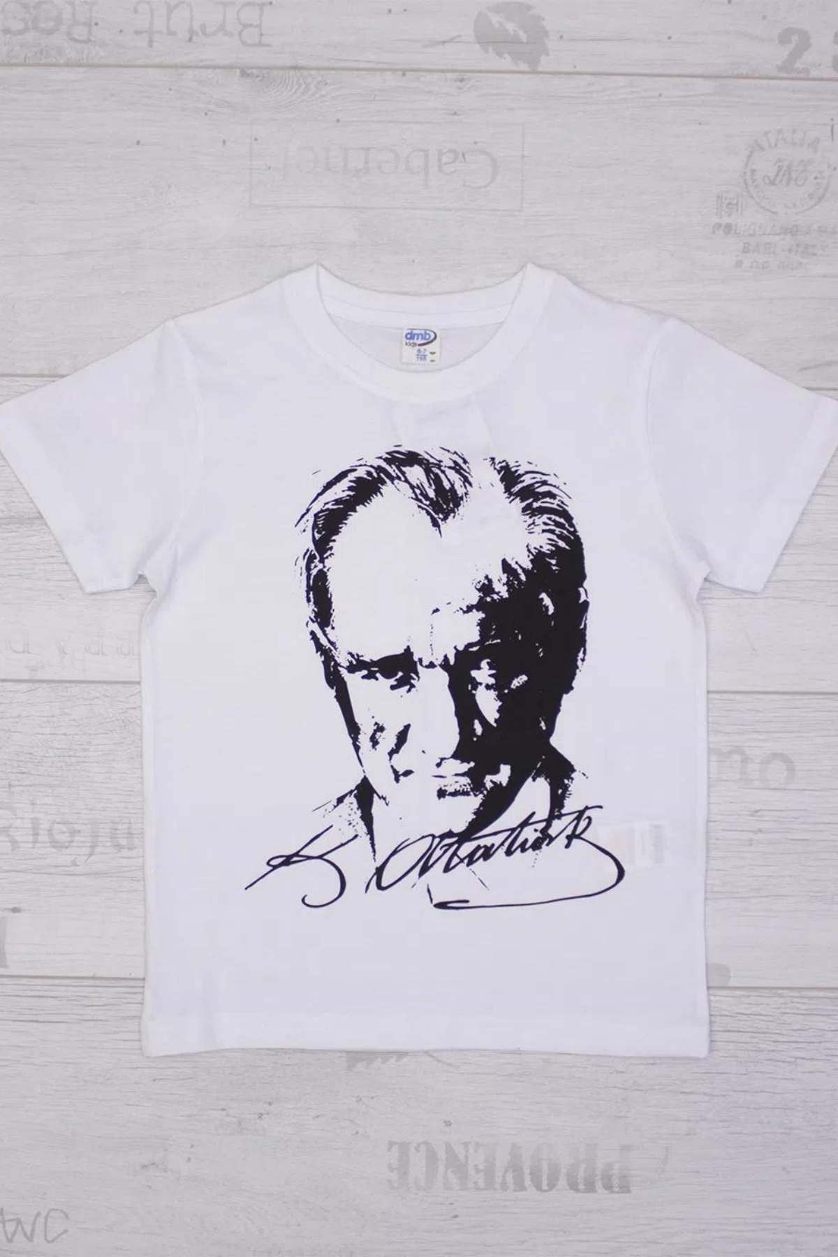 6-13 YAŞ  ATATÜRK T-SHIRT BEYAZ