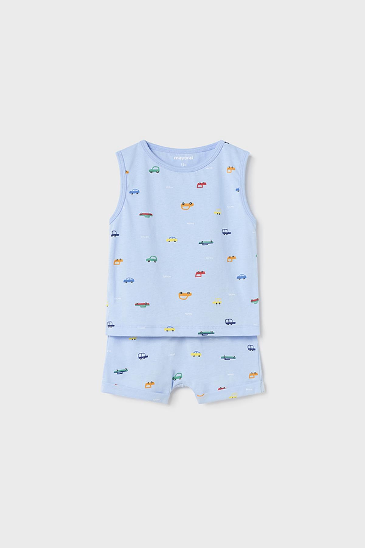 6-24 Ay Erkek Bebek Baskılı Pijama Takımı