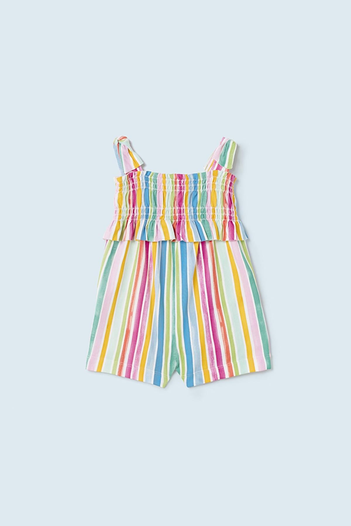 6-36 Ay Kız Bebek Baskılı Örme Tulum