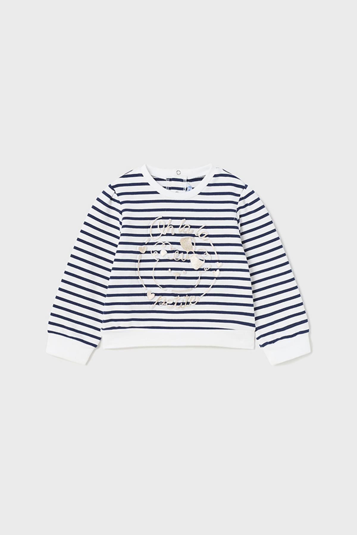 6-36 Ay Kız Bebek Motifli Sweatshirt
