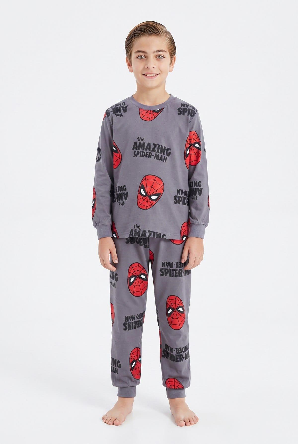 8-13 Yaş Erkek Çocuk Spiderman Pijama Takım