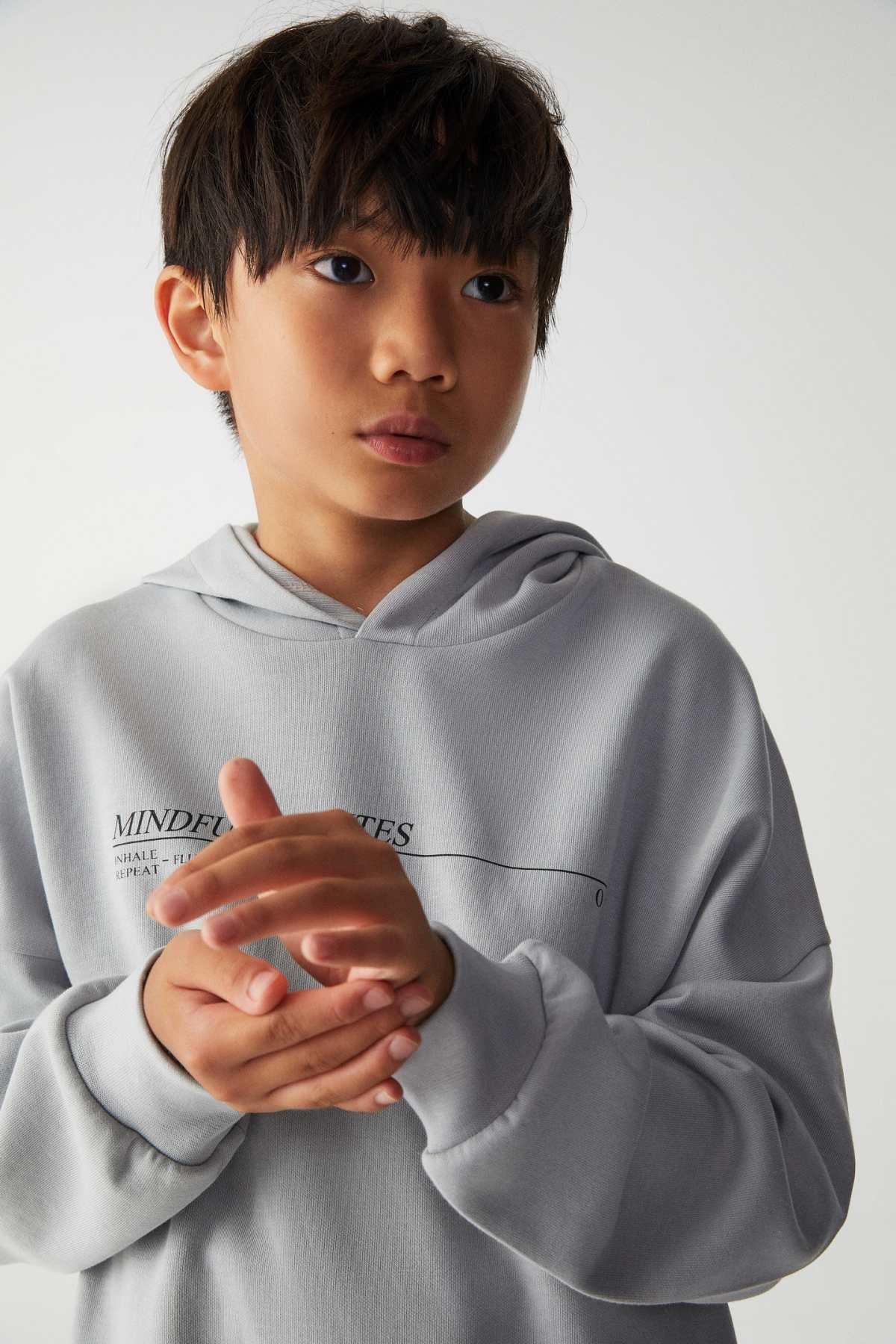 8-14 Yaş Erkek Çocuk Geometrik Sweat