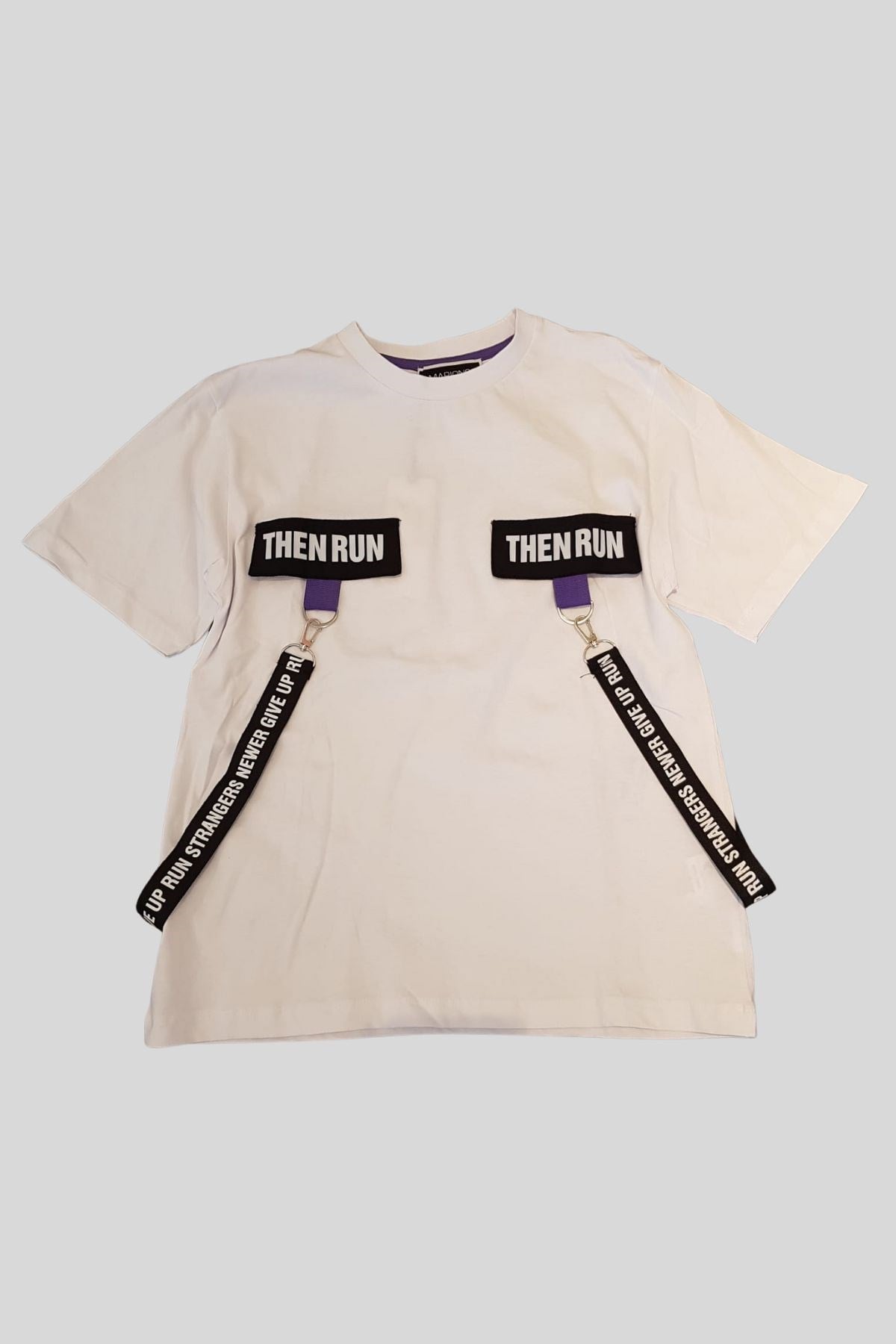 8-14 YAŞ ERKEK ÇOCUK T-SHIRT BEYAZ/MOR