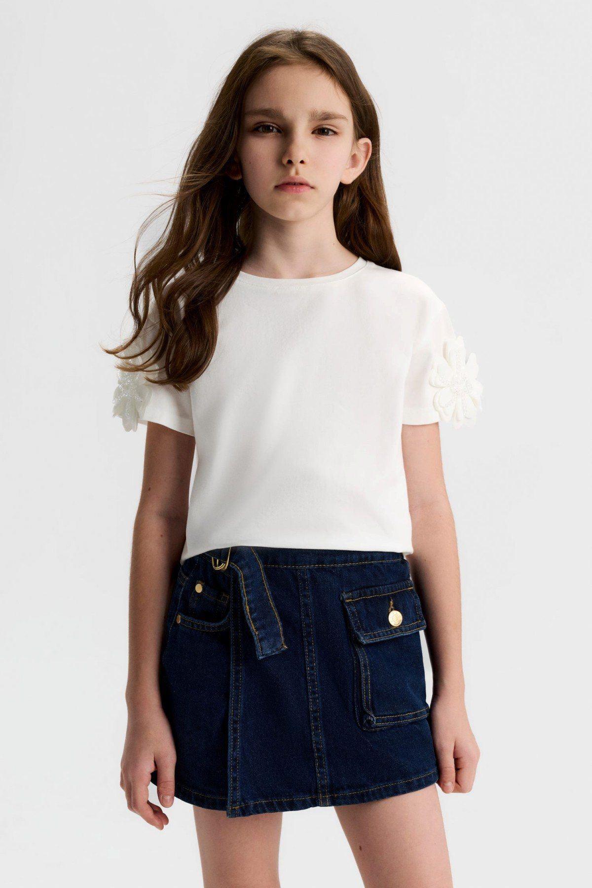 8-14 Yaş Kız Çocuk Yonca Tişört