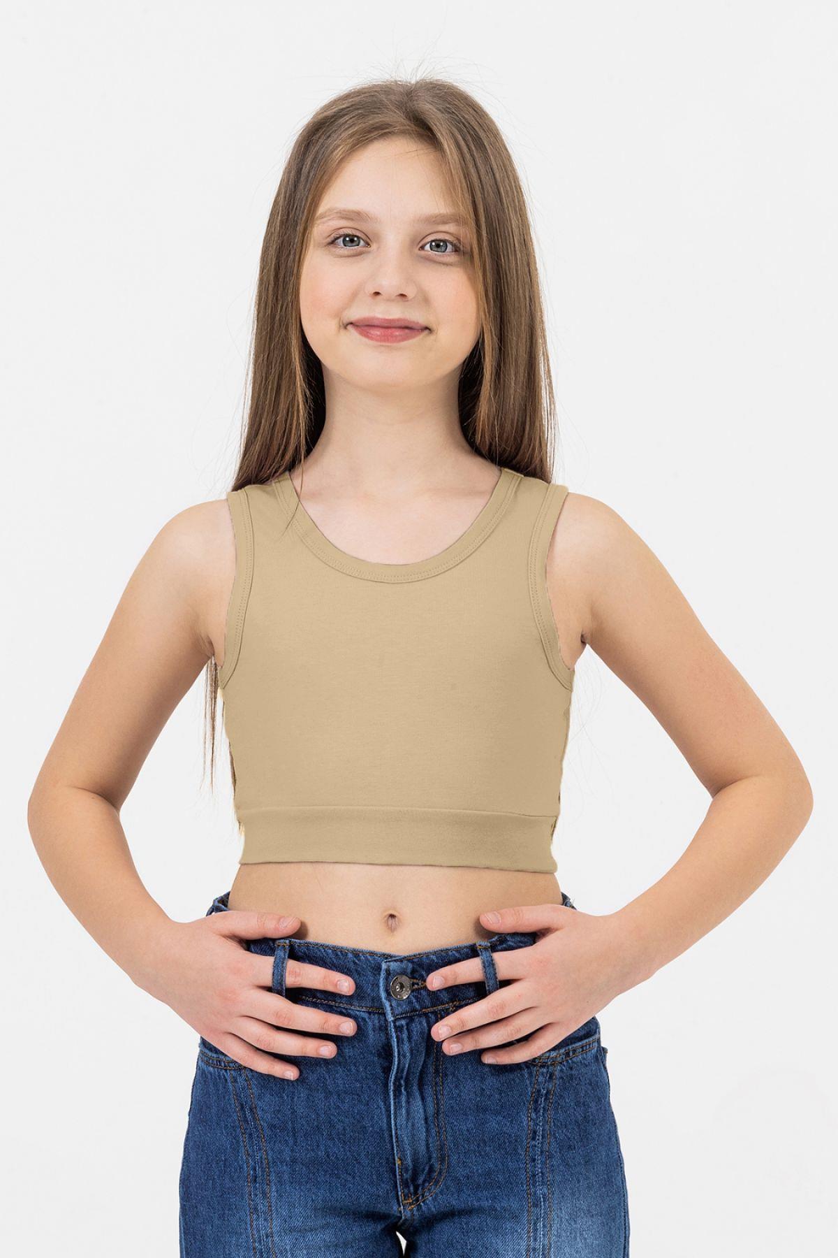 9-14 Yaş Kız Çocuk Basic Krop Badi