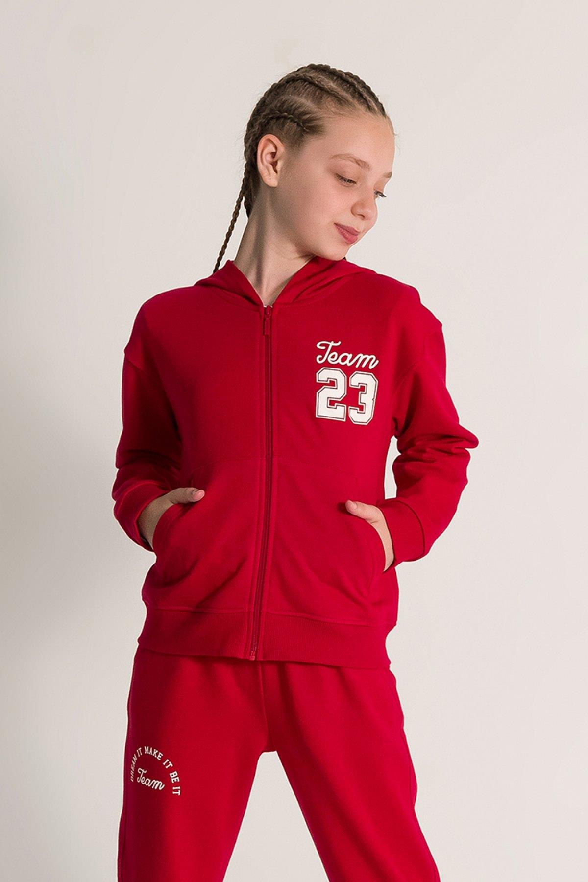 9-14 Yaş Kız Çocuk Fermuarlı Sweat