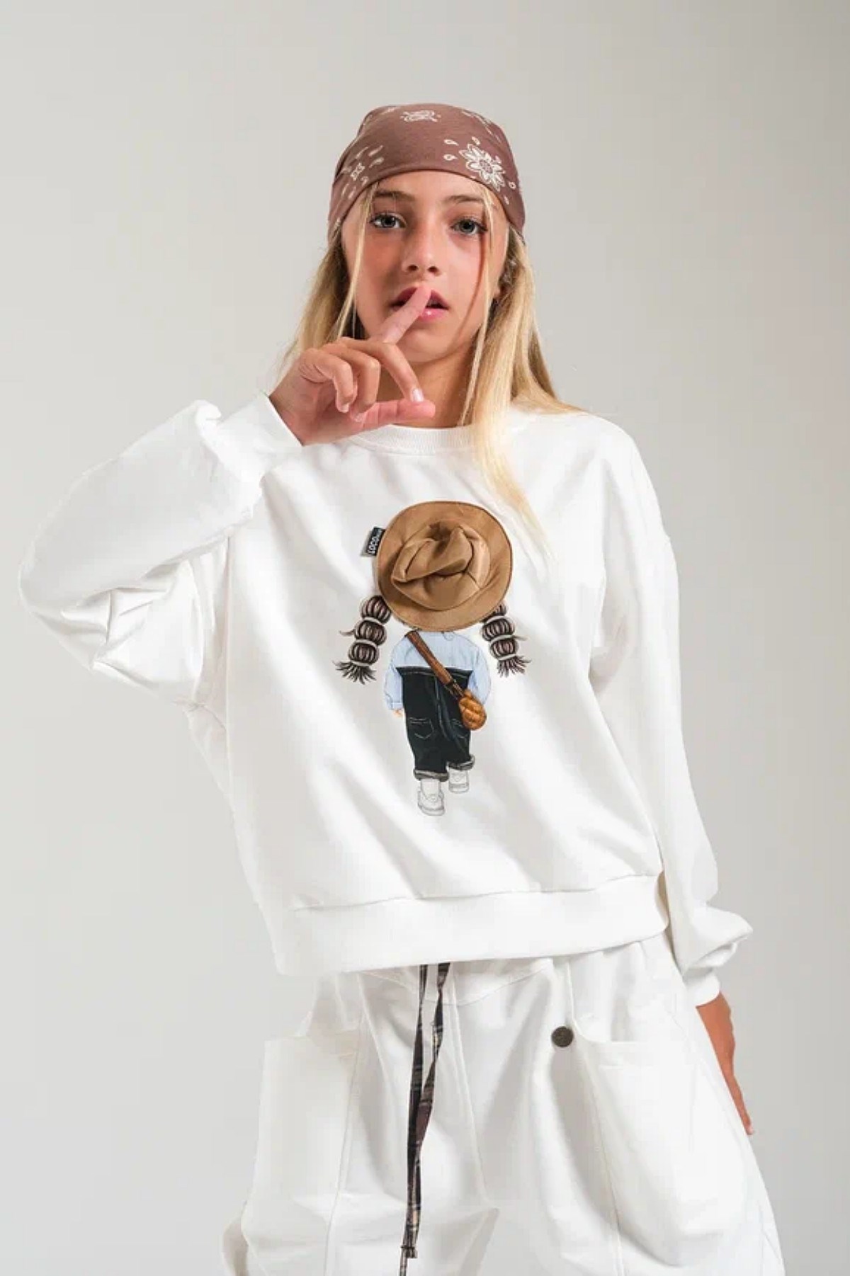 9-15 Yaş Kız Çocuk Baskılı Sweat