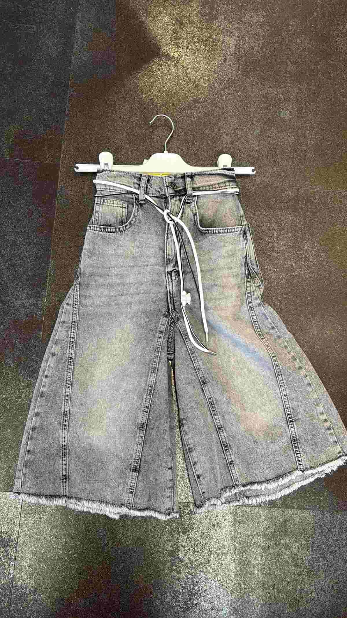 9-15 Yaş Kız Çocuk Denim Uzun  Şort