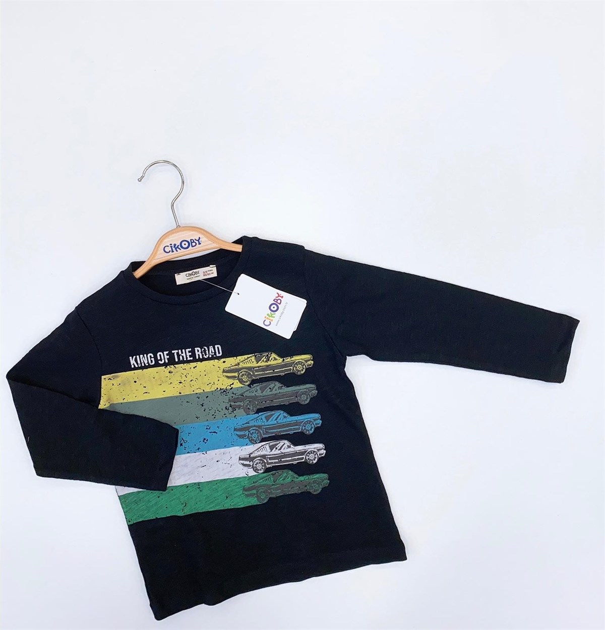 ARABA BASKILI ERKEK ÇOCUK T-SHIRT SİYAH