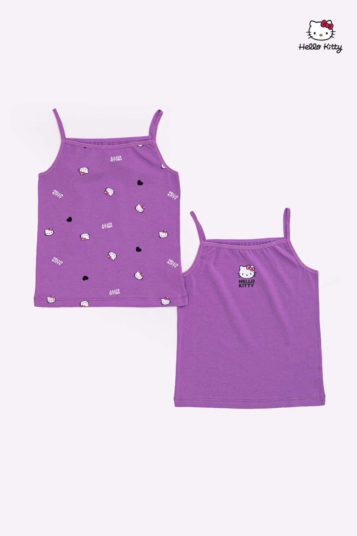 LİSANSLI HELLO KITTY KIZ ÇOCUK İNCE ASKILI 2'Lİ ATLET SET