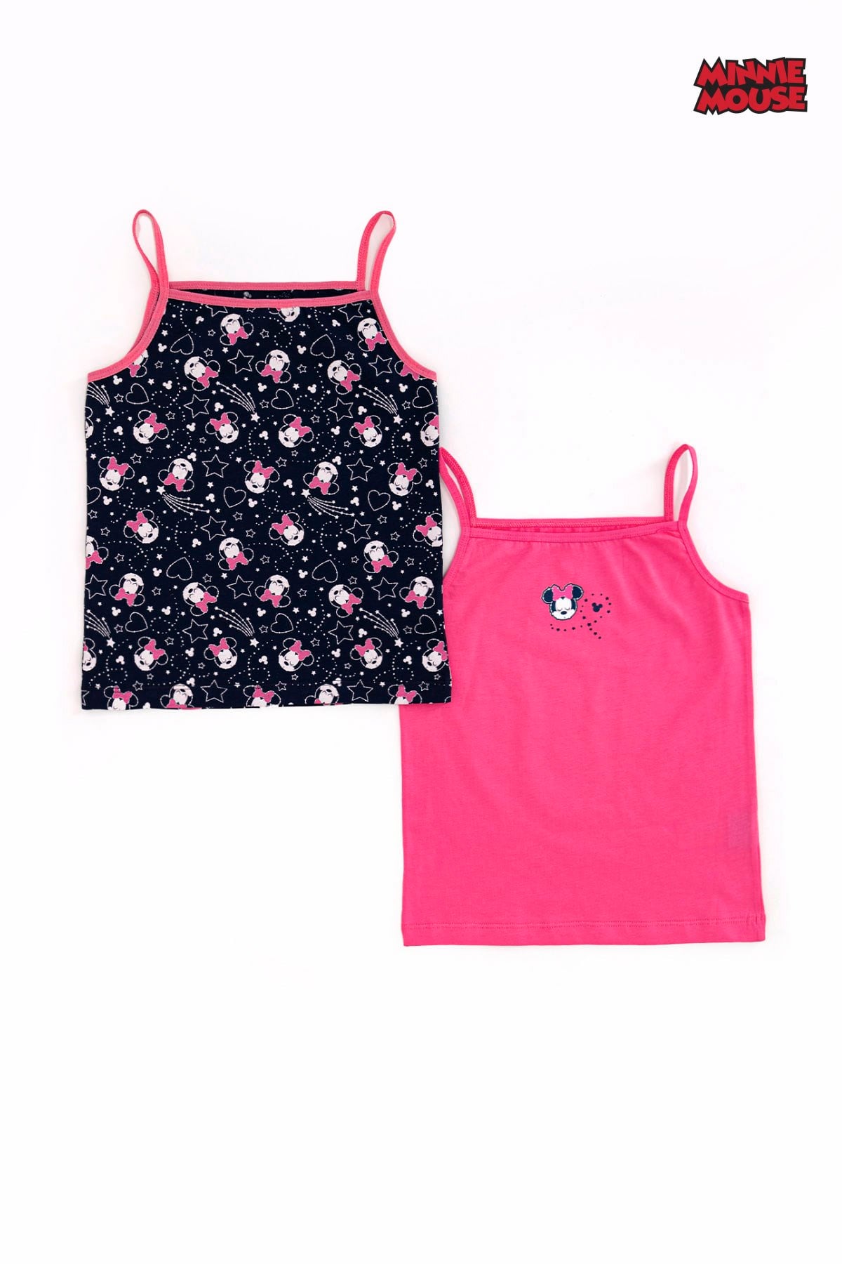 LİSANSLI MINNIE MOUSE KIZ ÇOCUK İNCE ASKILI 2'Lİ ATLET SET