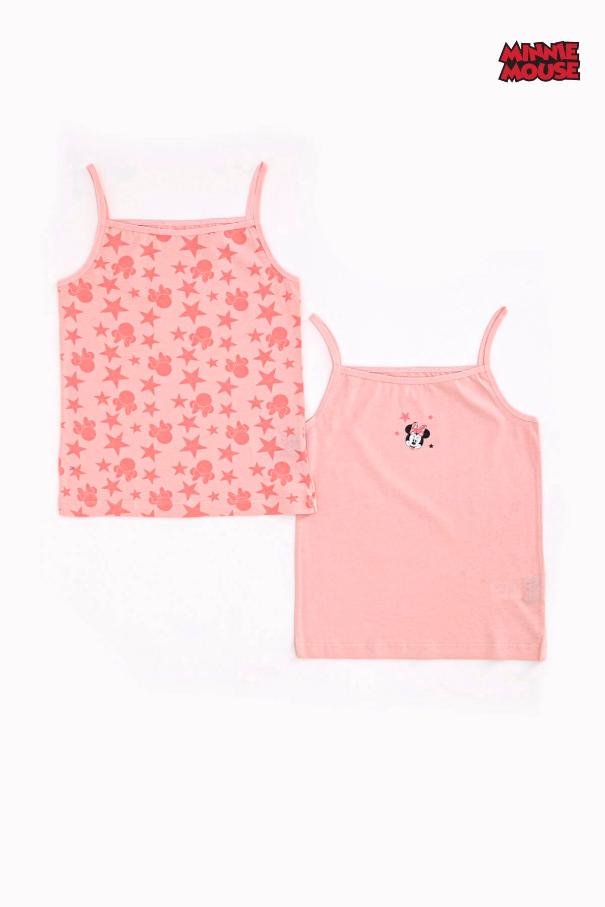 LİSANSLI MINNIE MOUSE KIZ ÇOCUK İNCE ASKILI 2'Lİ ATLET SET