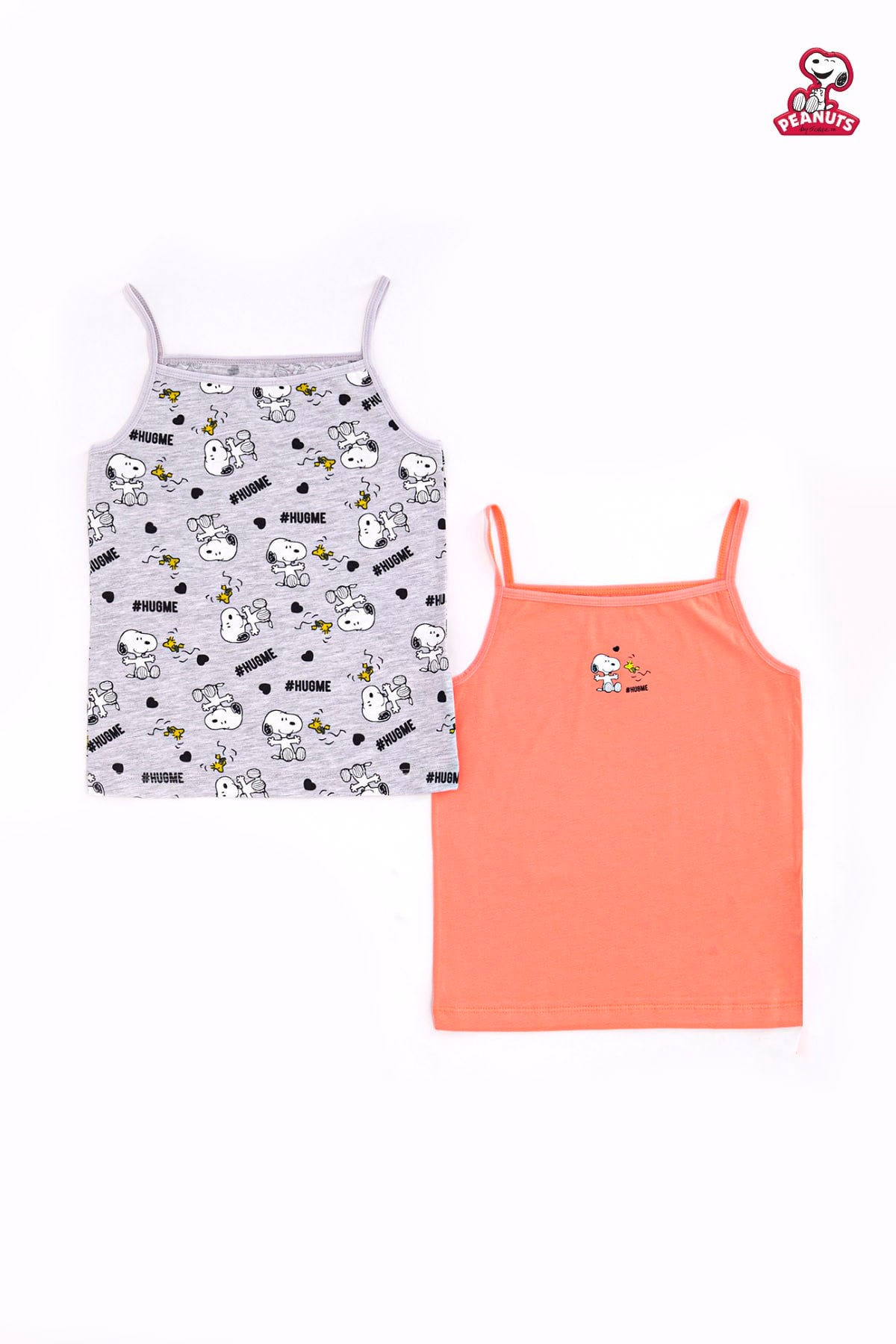 LİSANSLI SNOOPY KIZ ÇOCUK İNCE ASKILI 2'Lİ ATLET SET