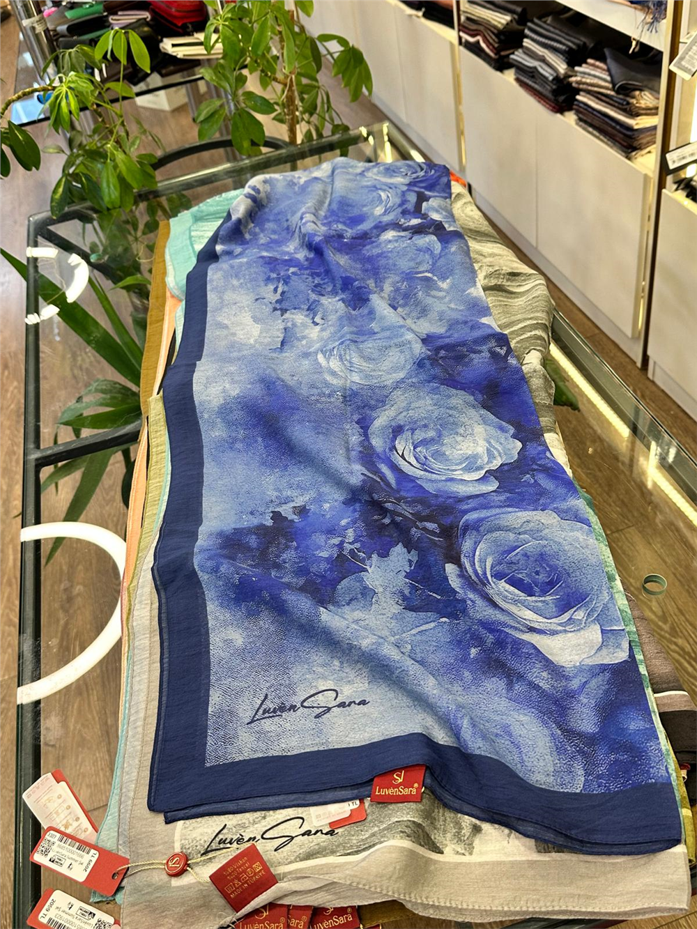 LUVEN SARA SUMMER ŞAL- LUVEN SARA %30İPEK %70 PAMUK ŞAL