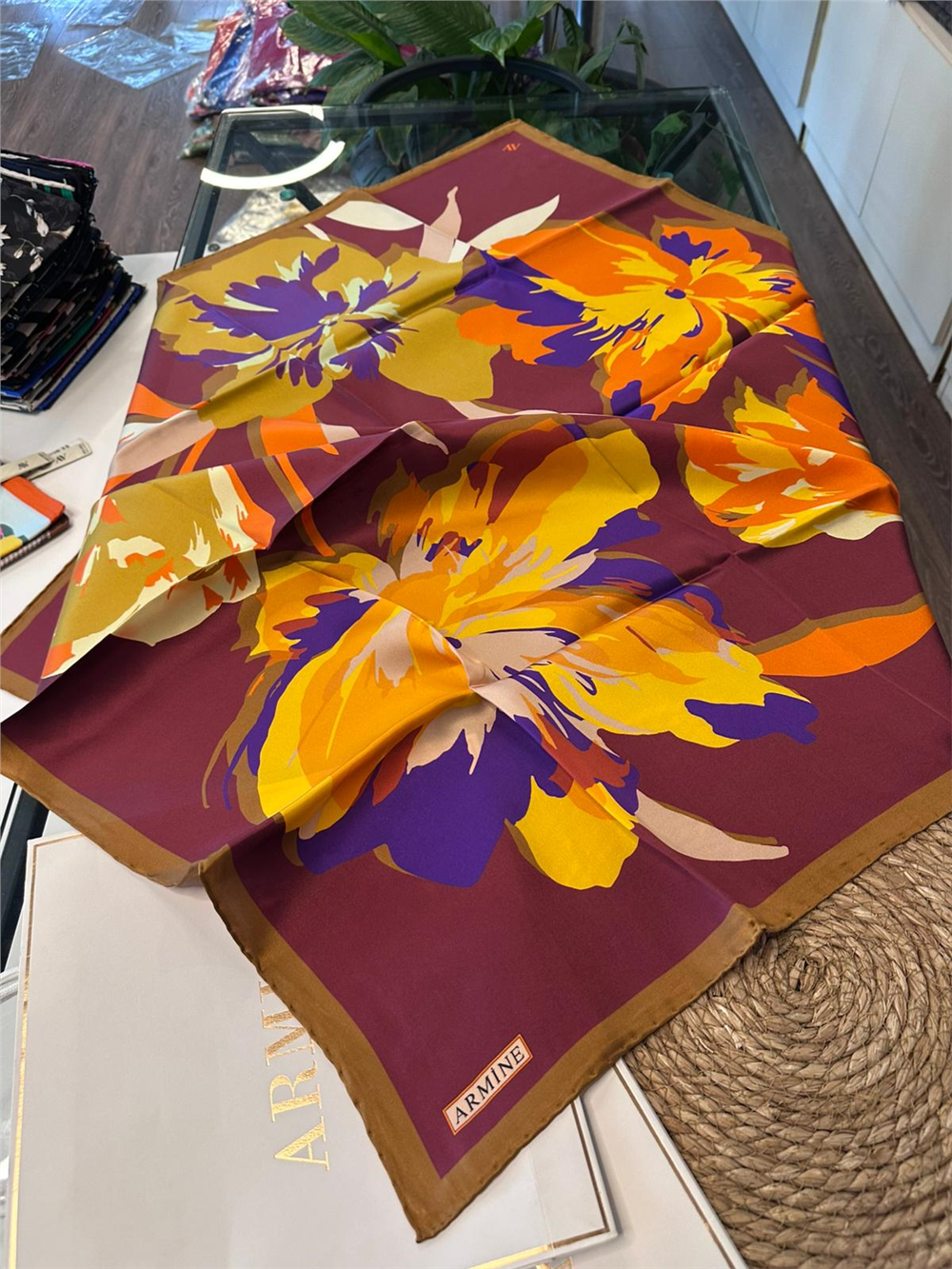 ARMİNE  %100 İPEK SURA EŞARP