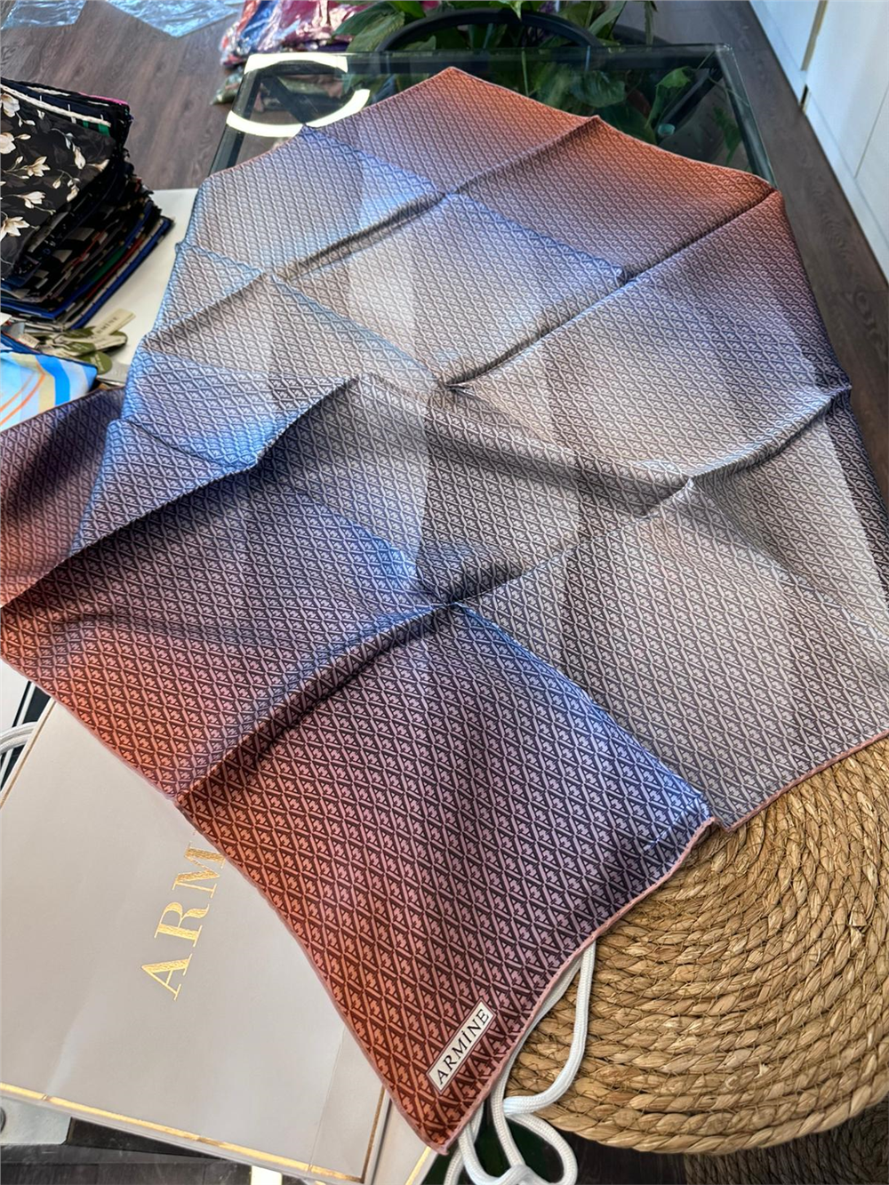 ARMİNE  %100 İPEK SURA EŞARP