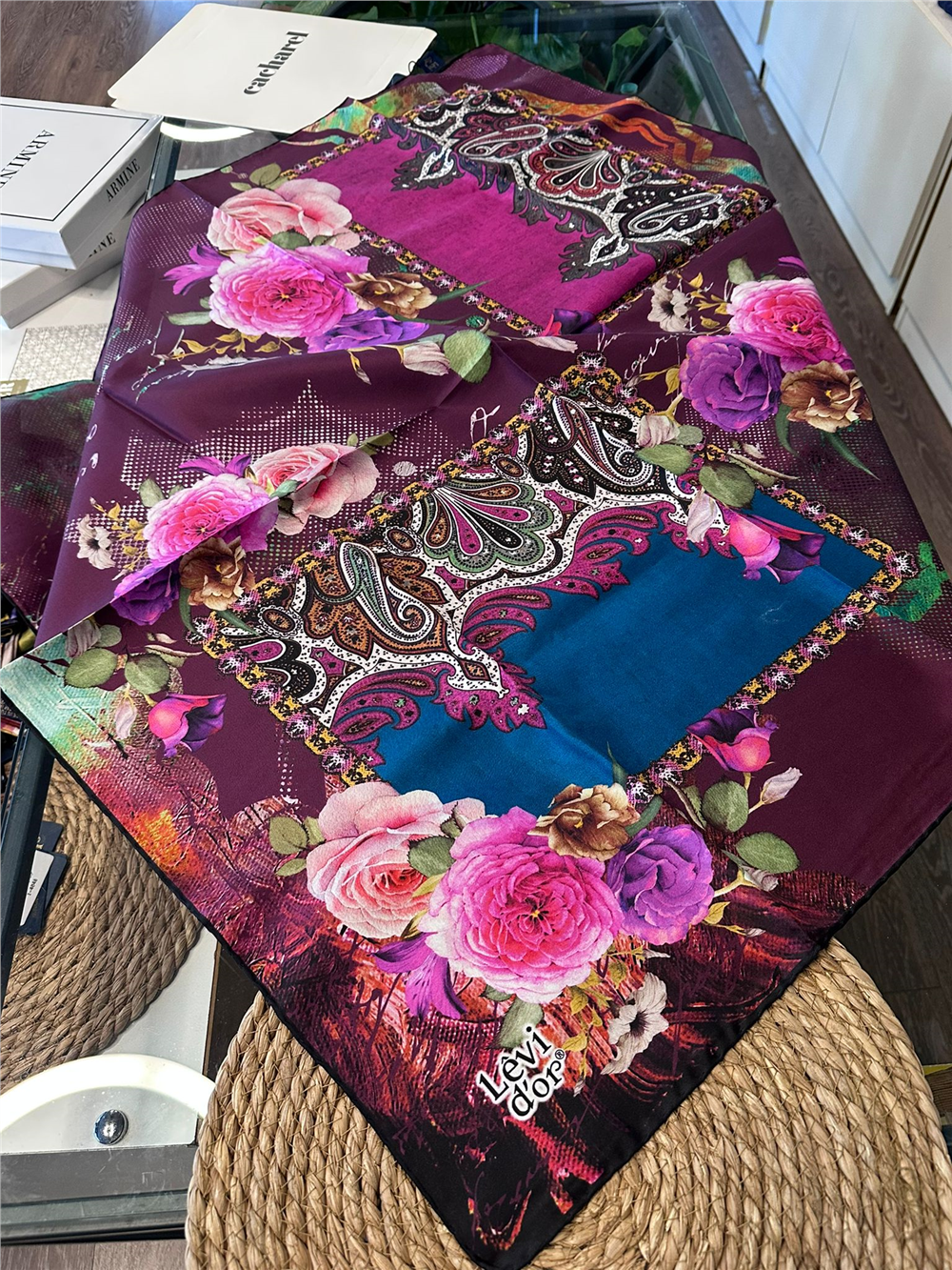 %100 İPEK TWİL EŞARP