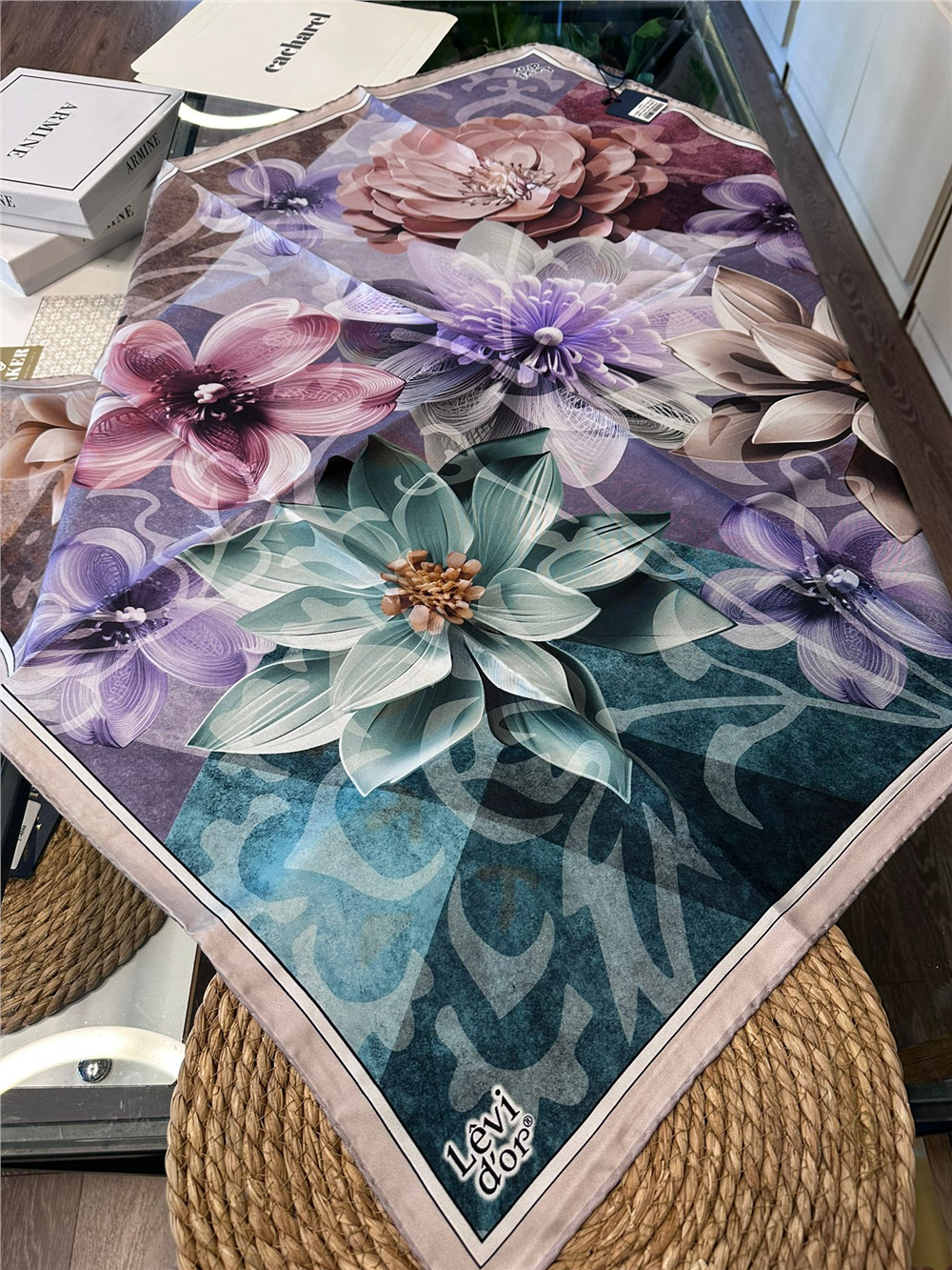 %100 İPEK TWİL EŞARP