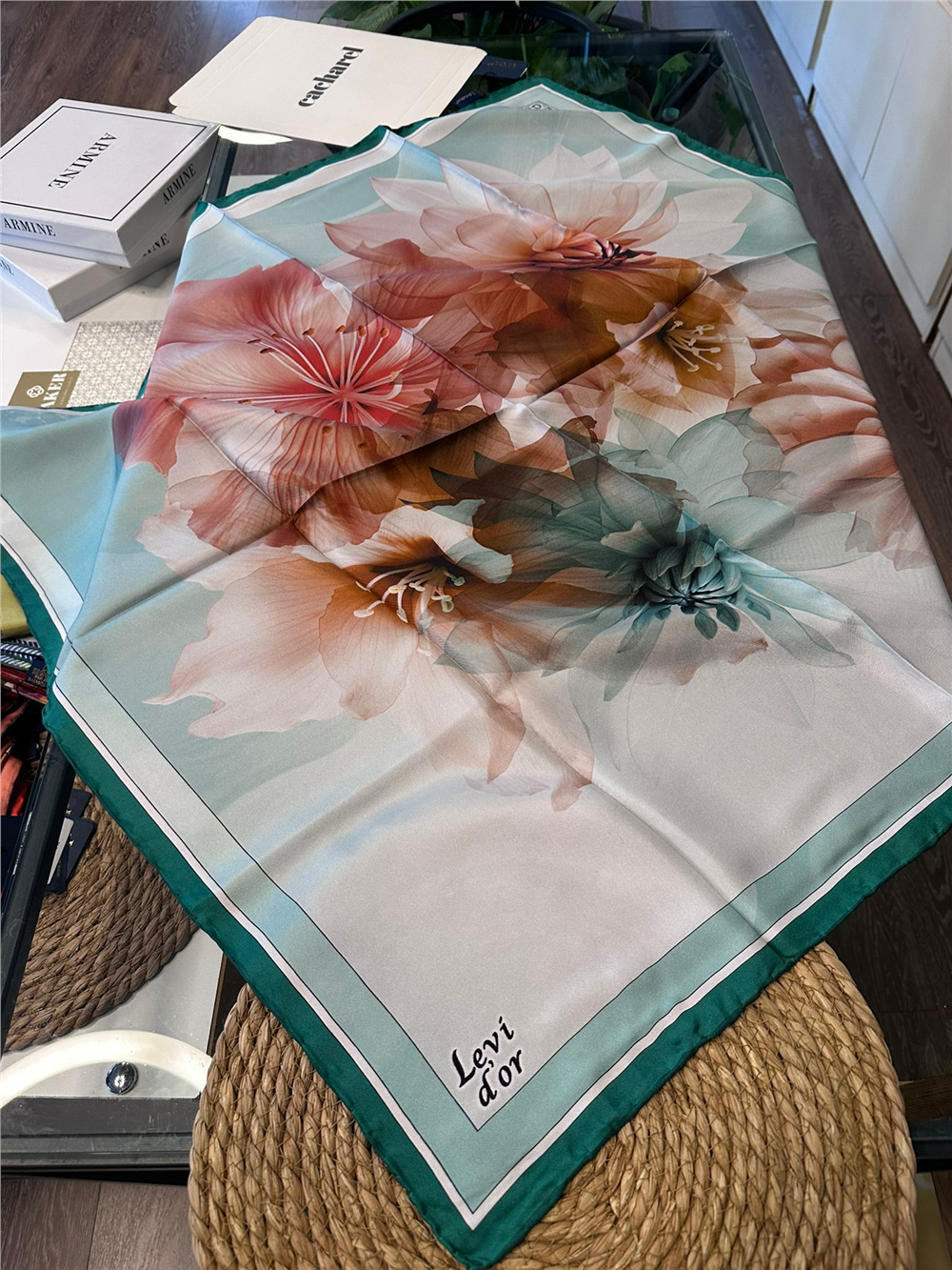 %100 İPEK TWİL EŞARP